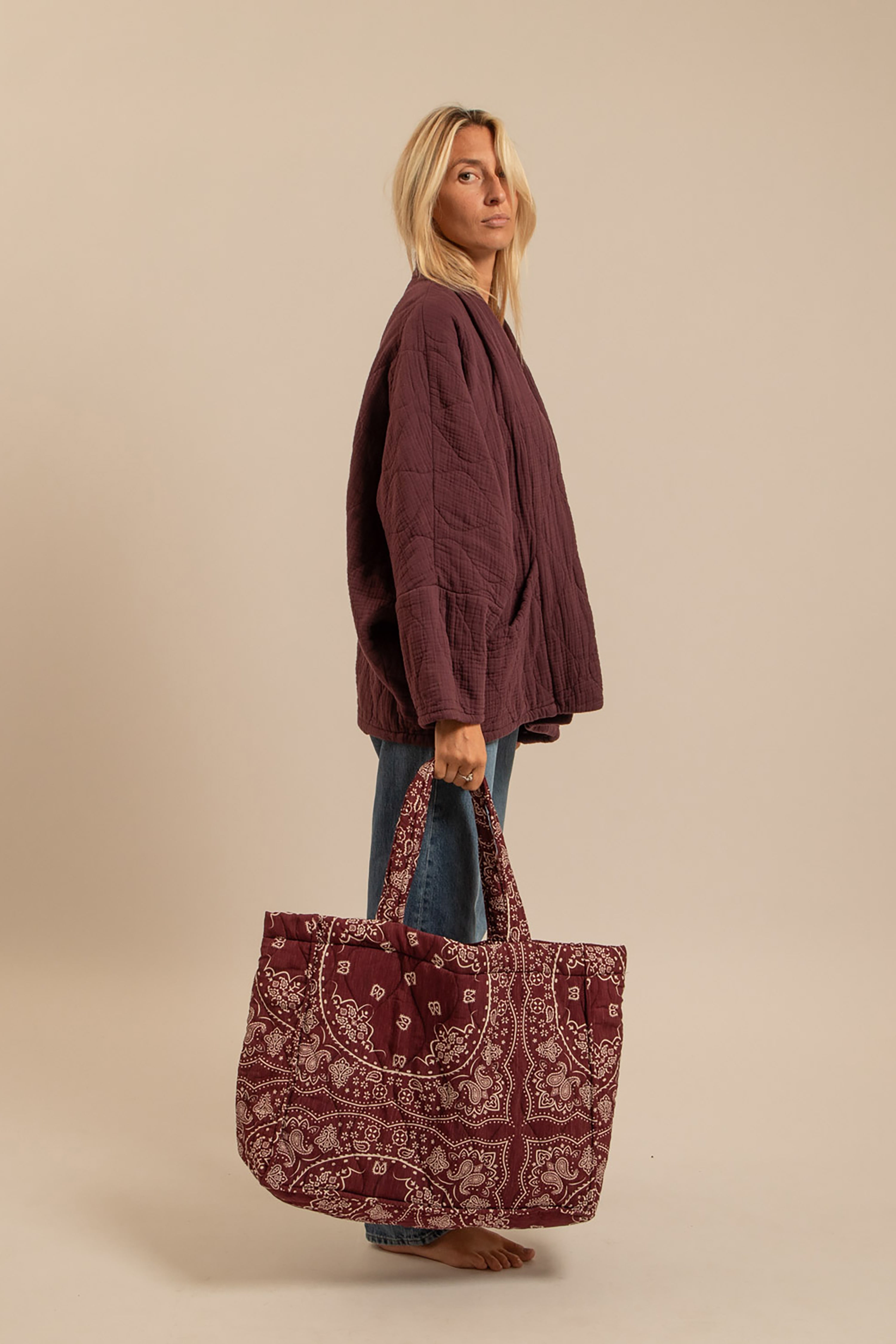Chicago Kimono Jacket - Bordeaux