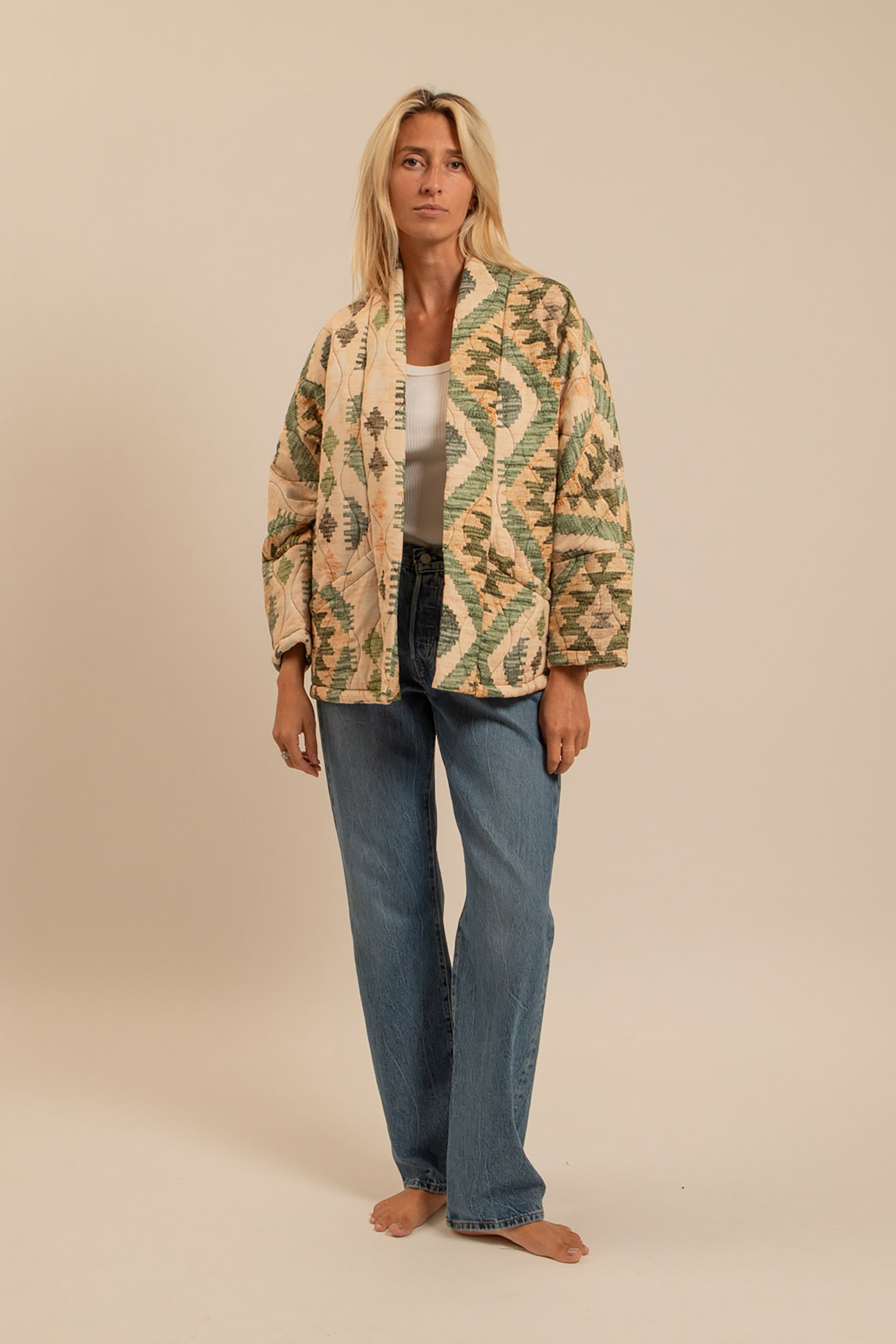 Chicago Kimono Jacket - Cibola Kaki