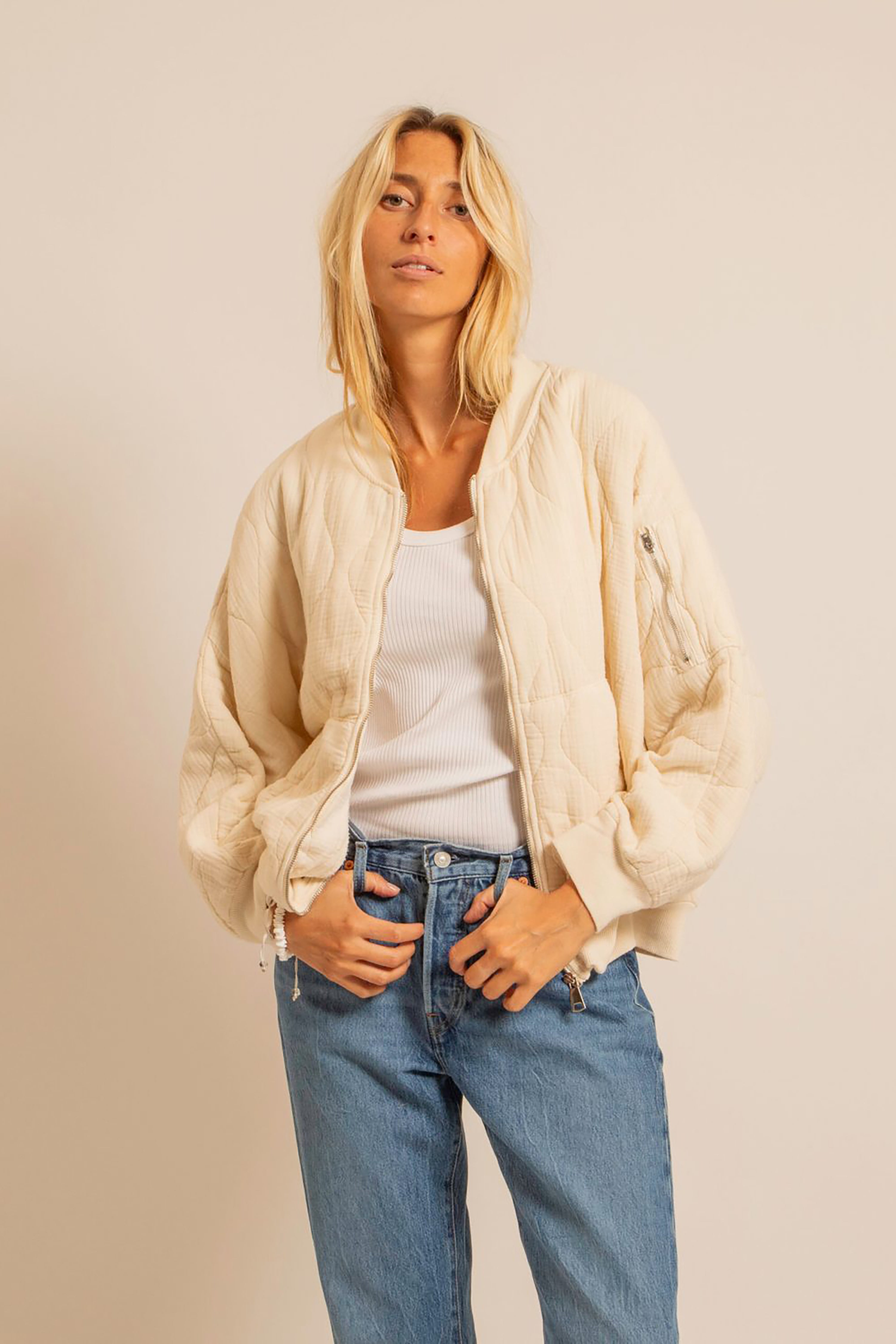 Daytona Bomber Jacket - Cream