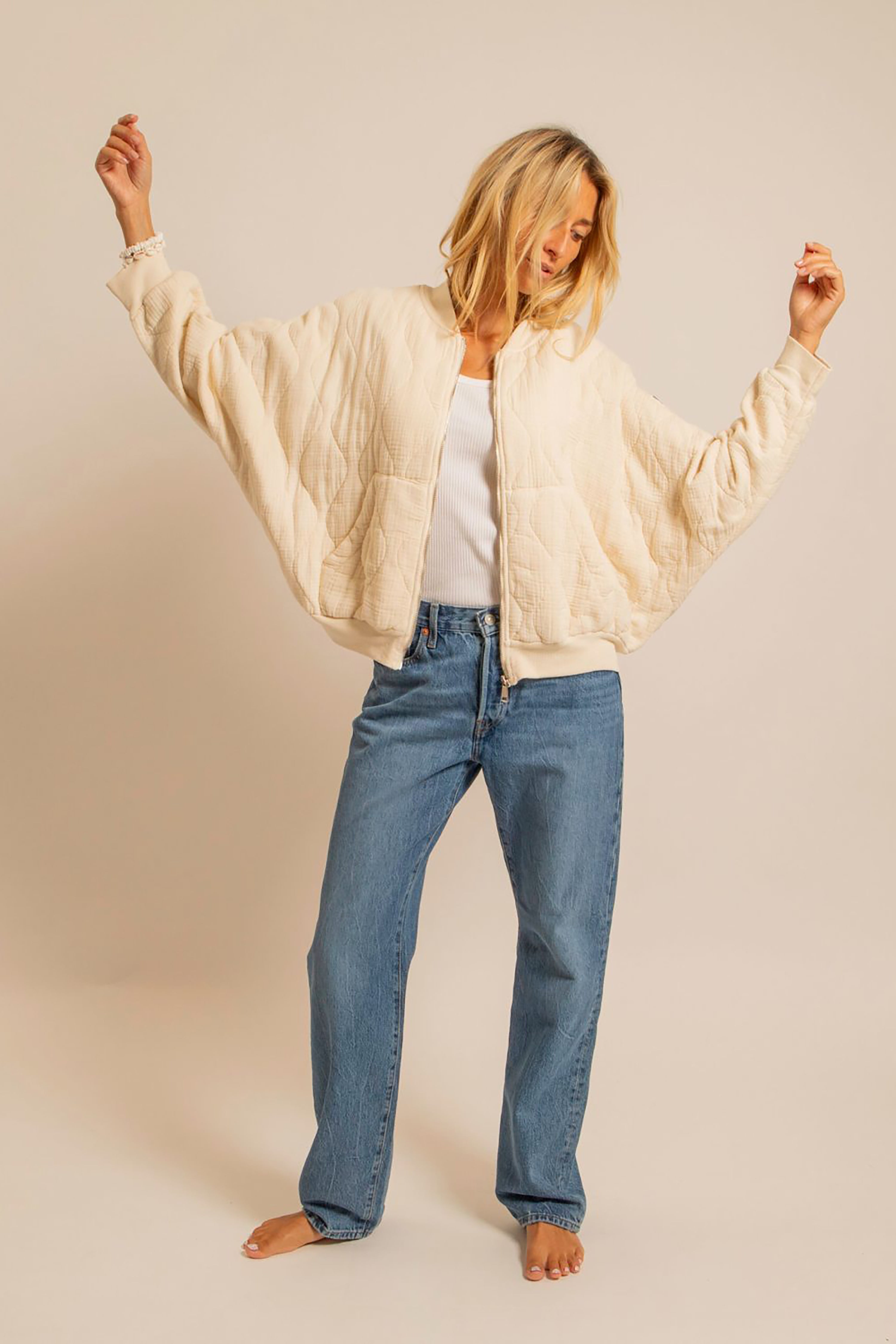 Daytona Bomber Jacket - Cream
