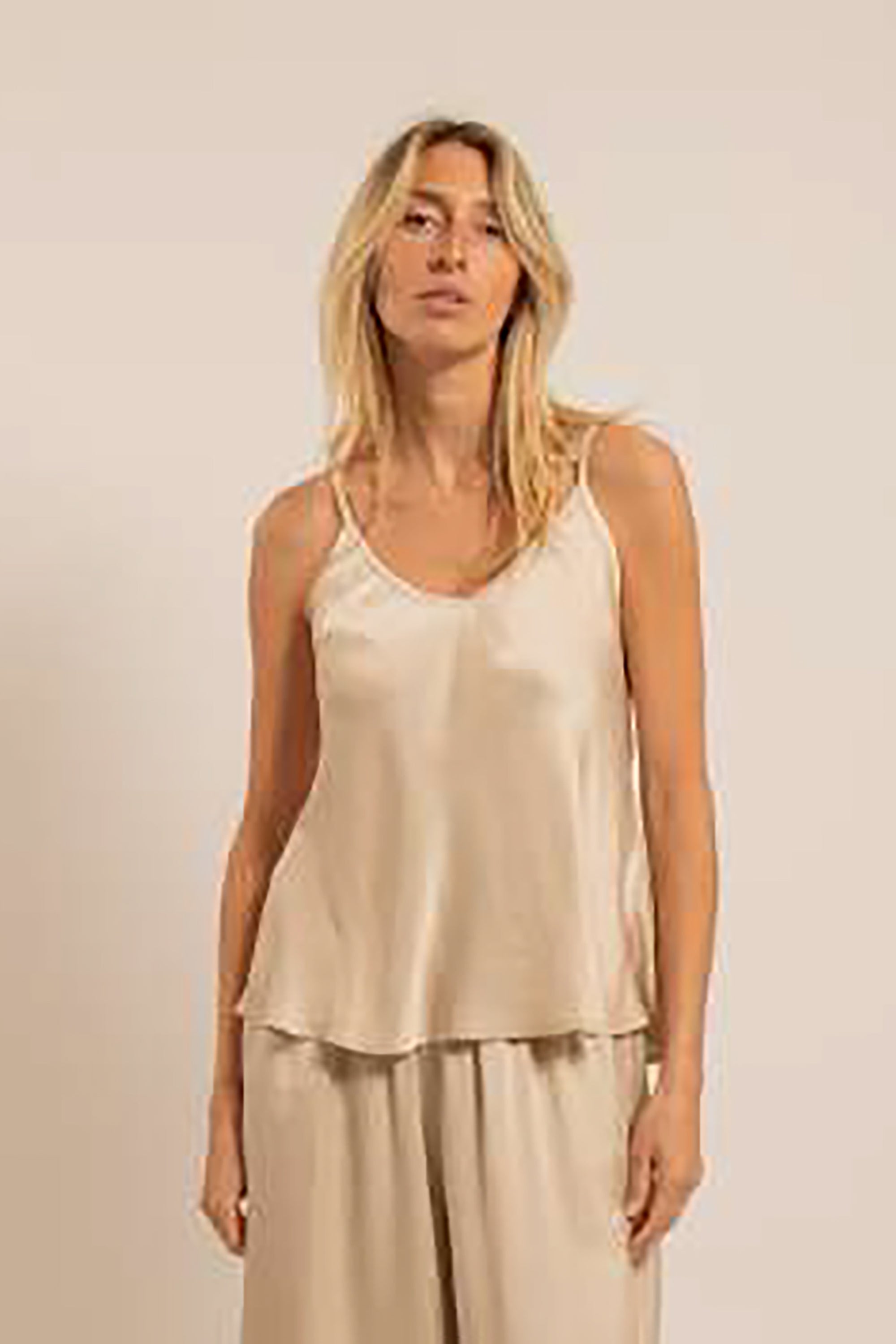 Lewiston Silky Top - Beige