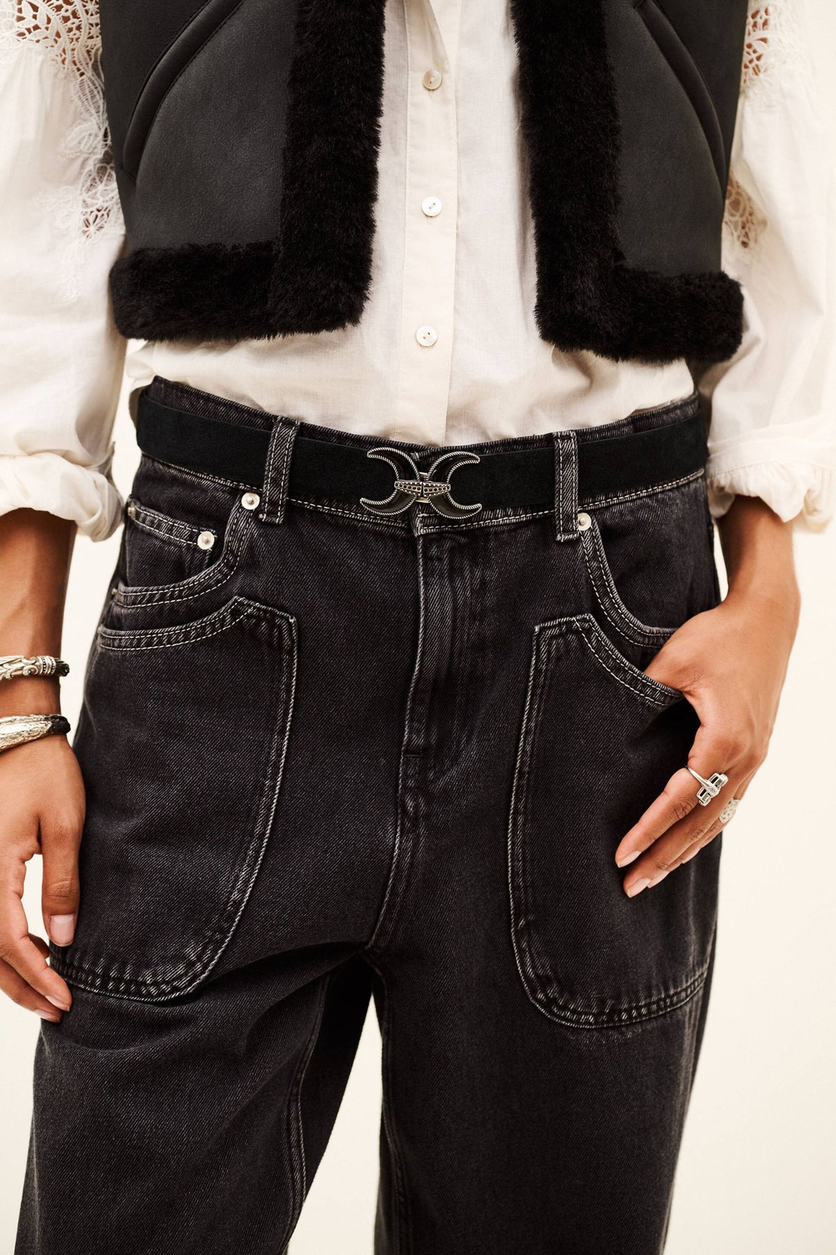 Bibi Suede Belt - Black