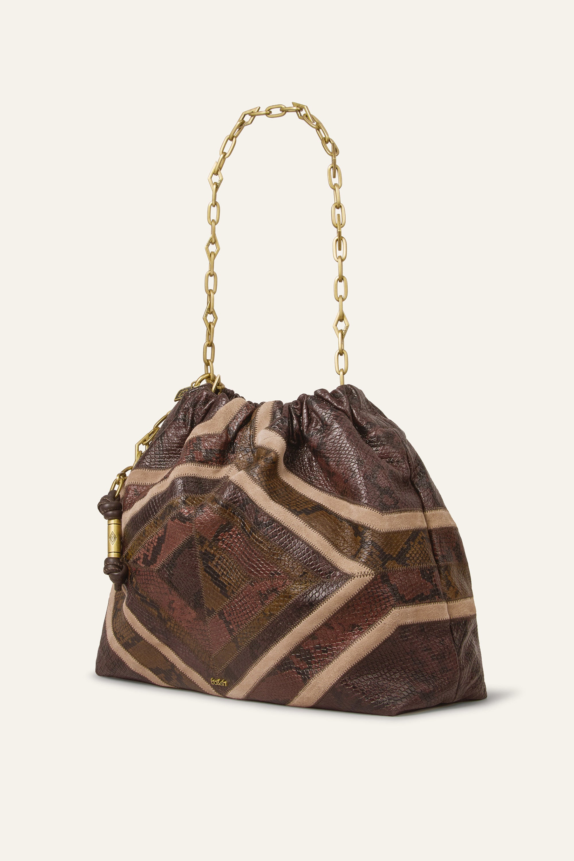 Bag M Patchwork Exotic June Tote - Brown