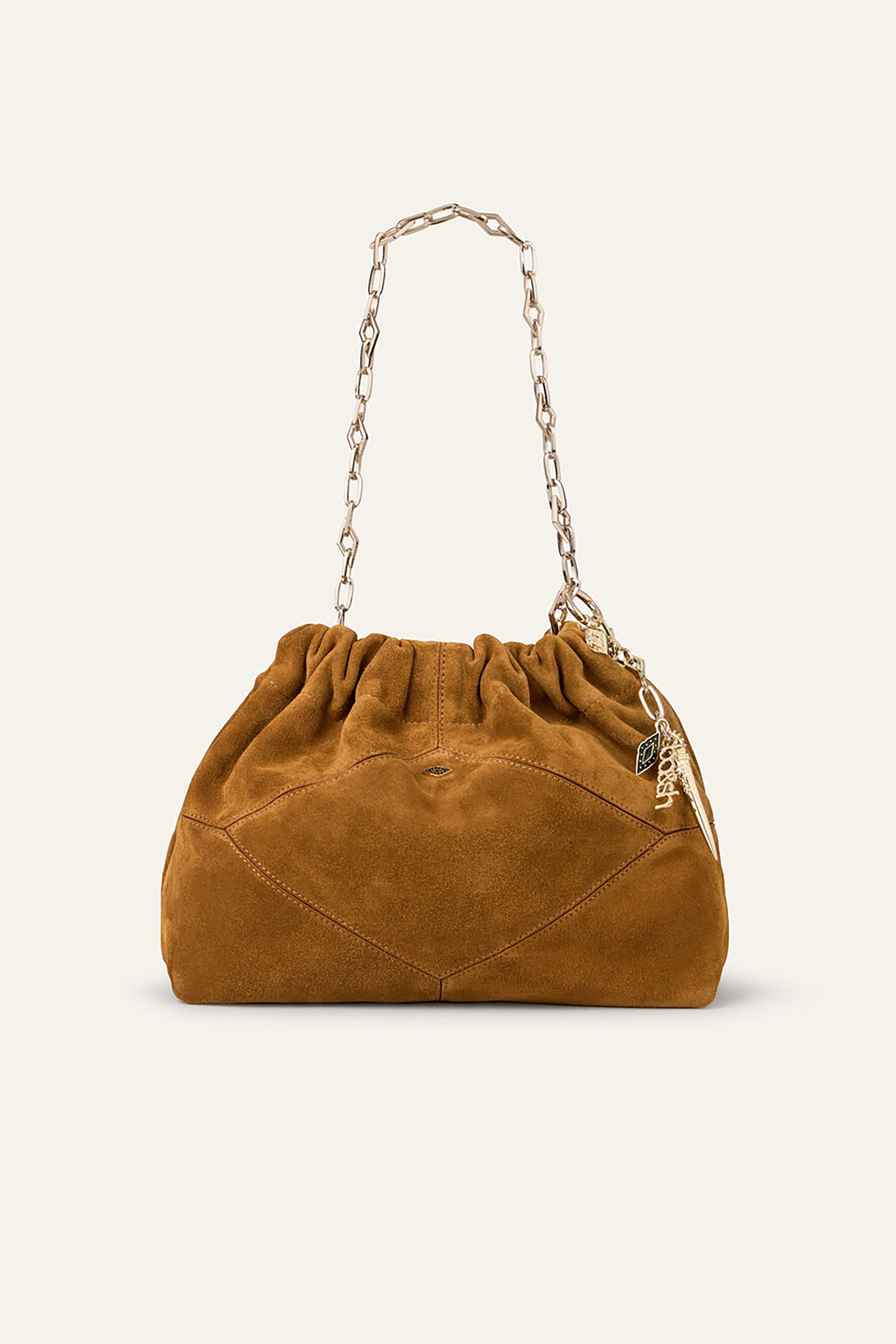 Bag S Suede Mini June Tote - Cognac