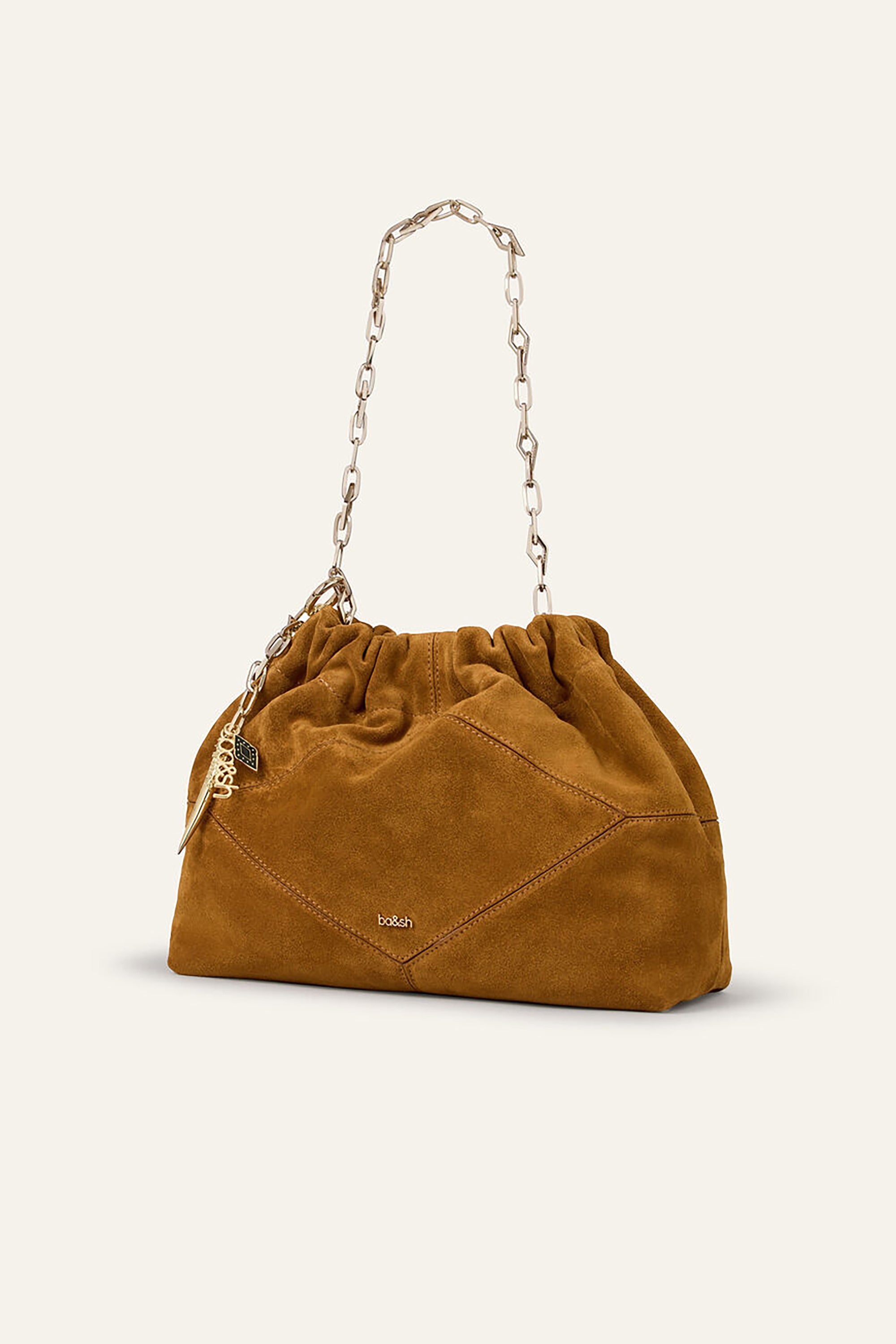 Bag S Suede Mini June Tote - Cognac
