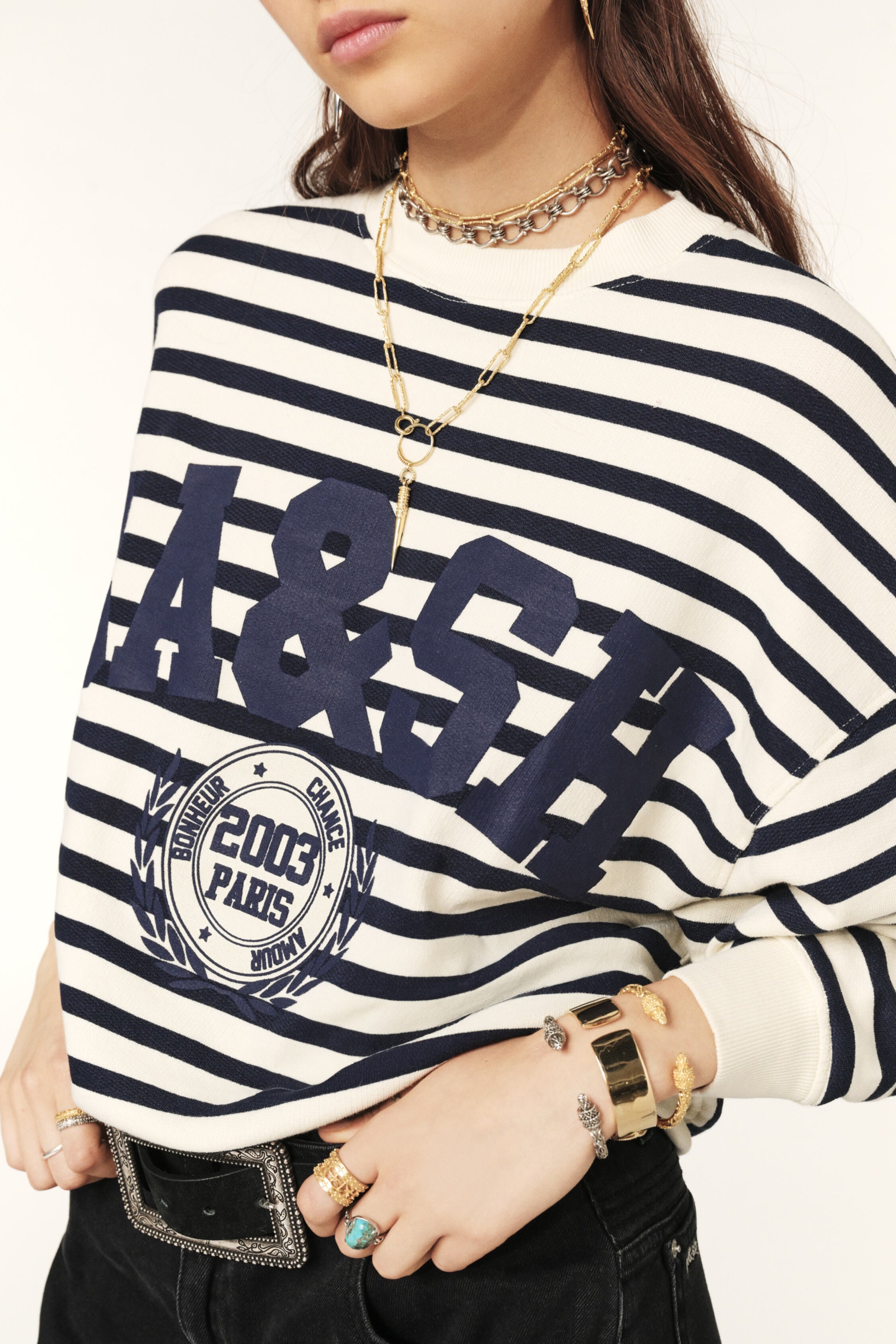 Ba&sh Benjamin Sweatshirt - Navy - RUM Amsterdam