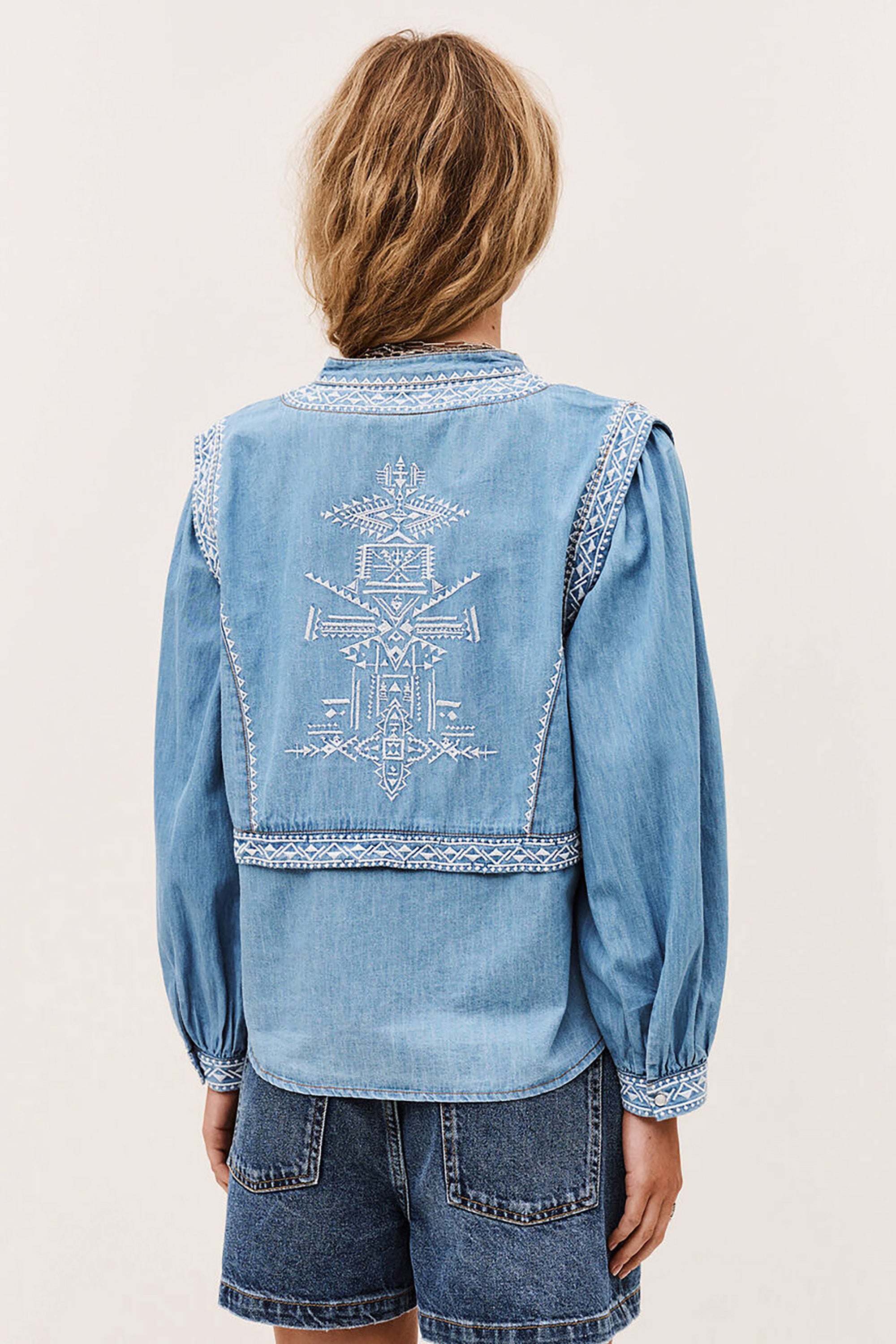 Laura Blouse - Light Used Blue