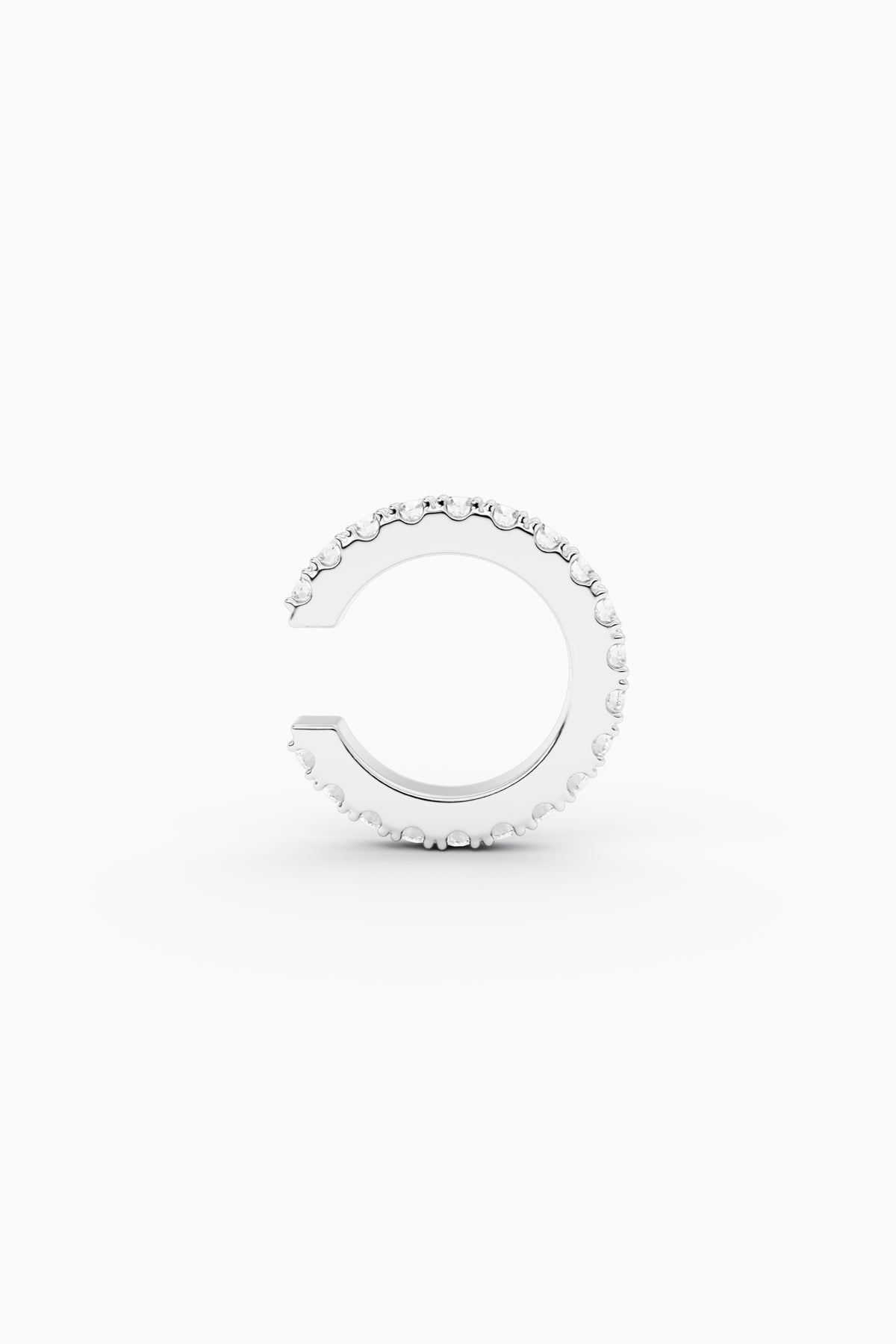 Classic Diamond Ear Cuff - Silver