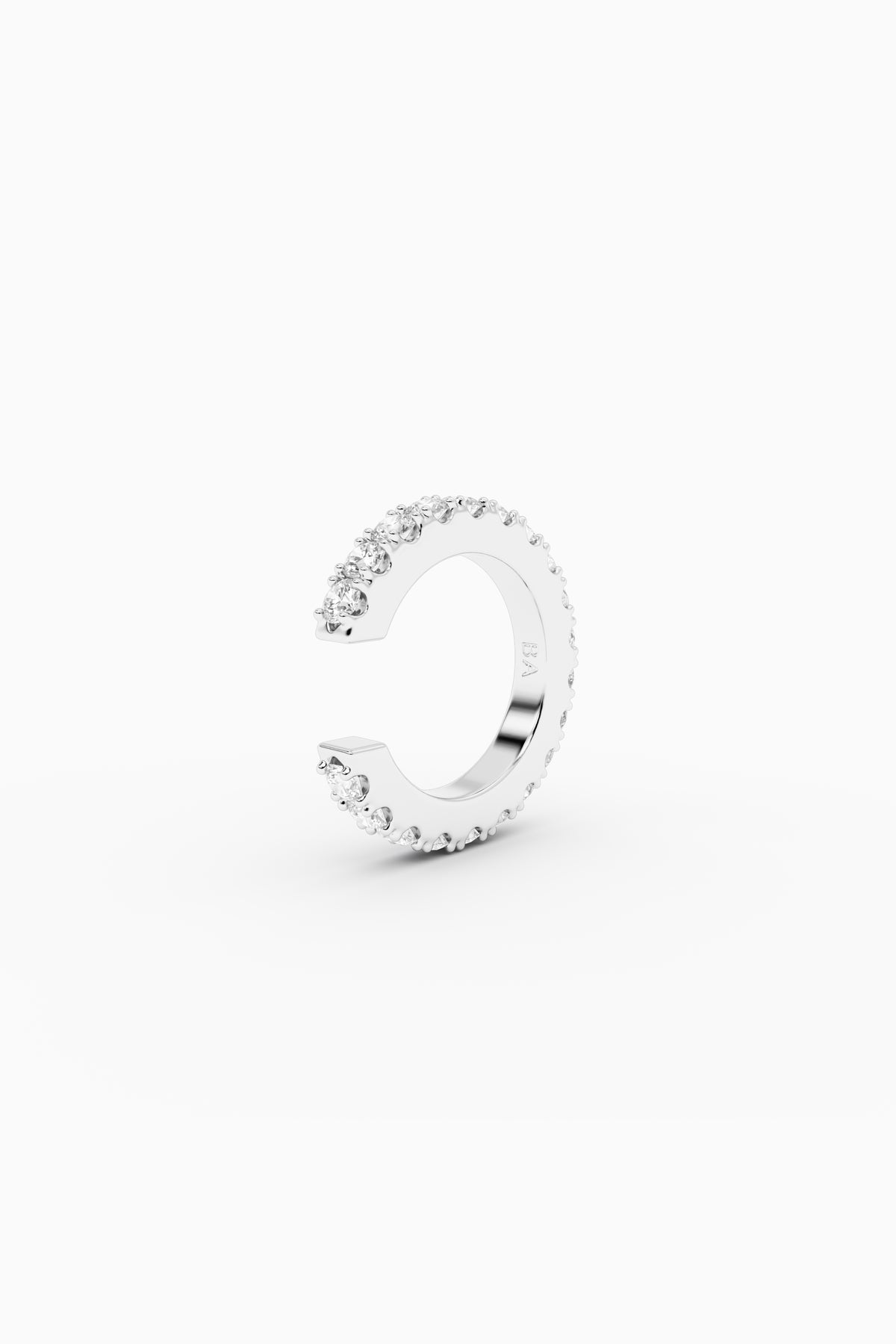 Classic Diamond Ear Cuff - Silver