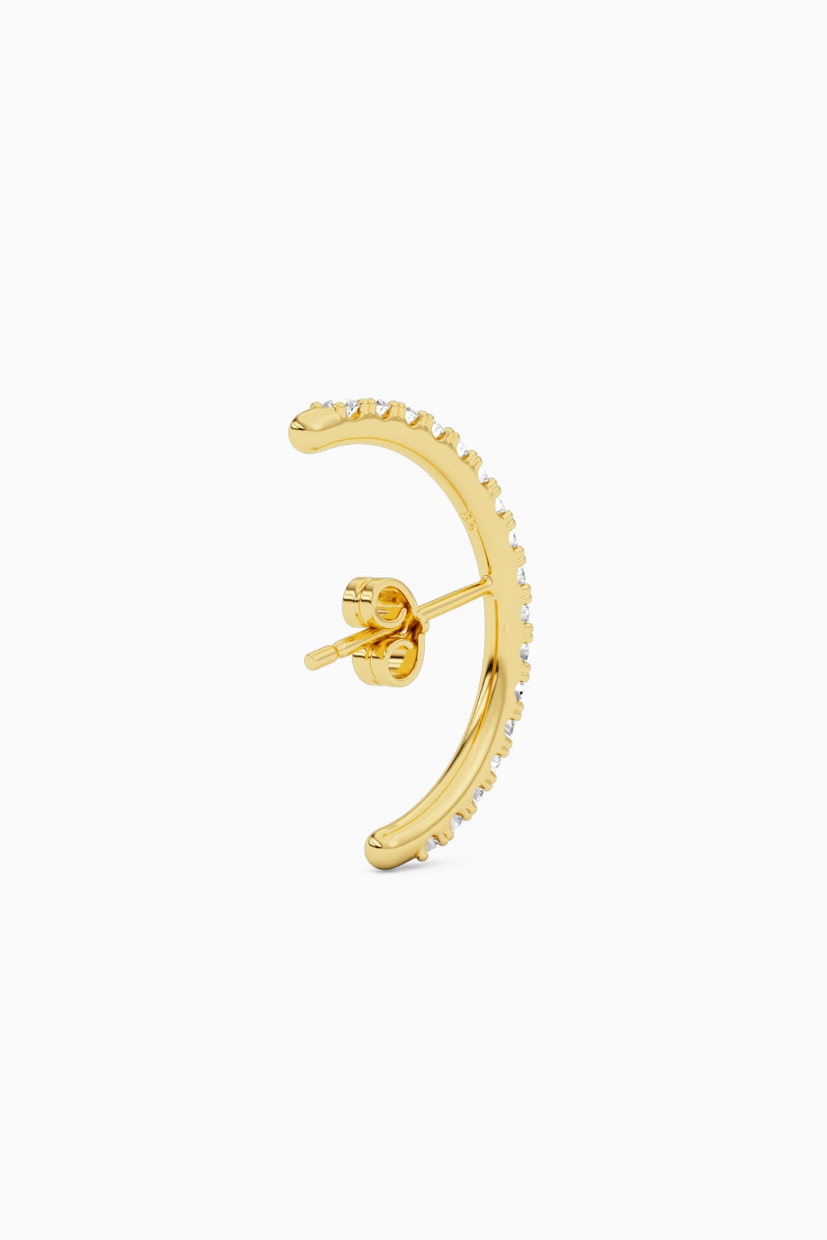 Diamond Hug Ear Stud - Gold