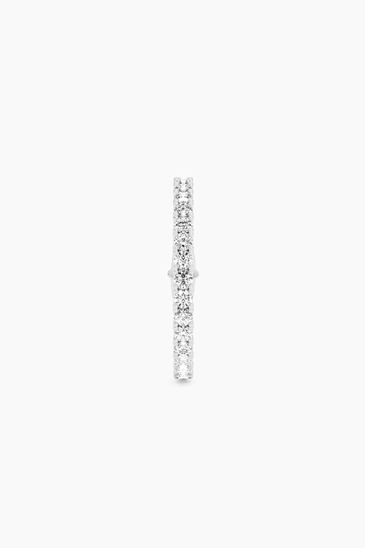 Diamond Hug Ear Stud - Silver