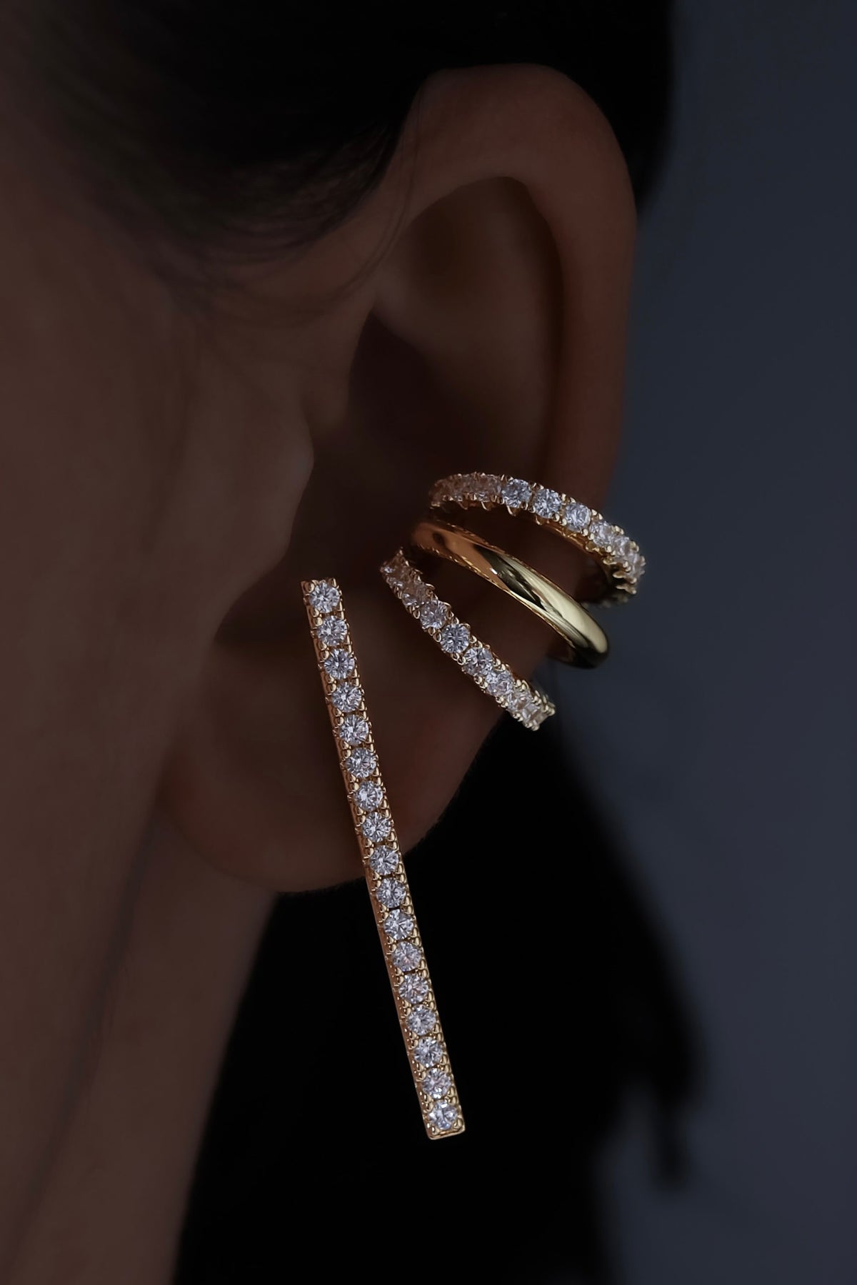 Mary Diamond Ear Cuff - Gold