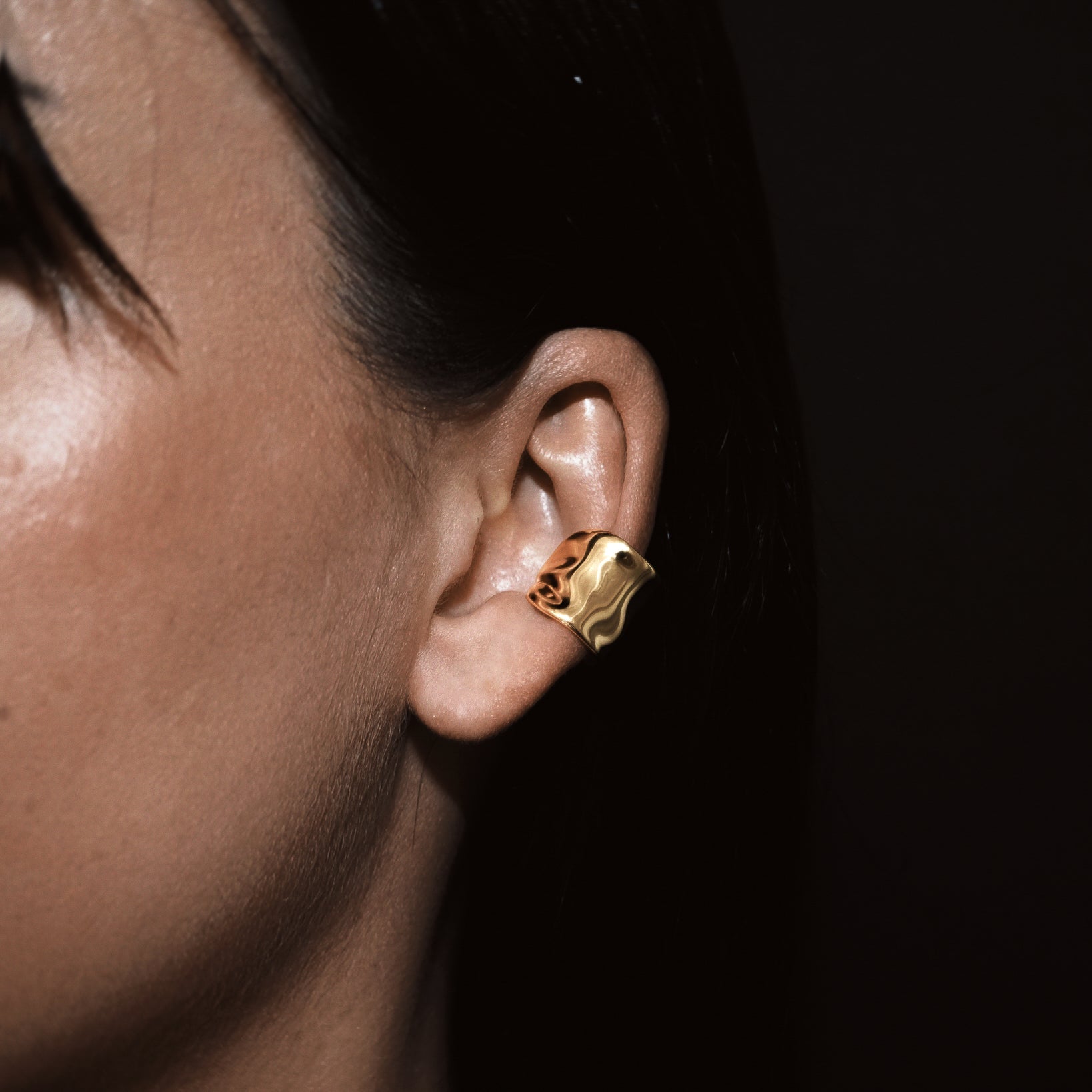 Molten Ara Ear Cuff - Gold