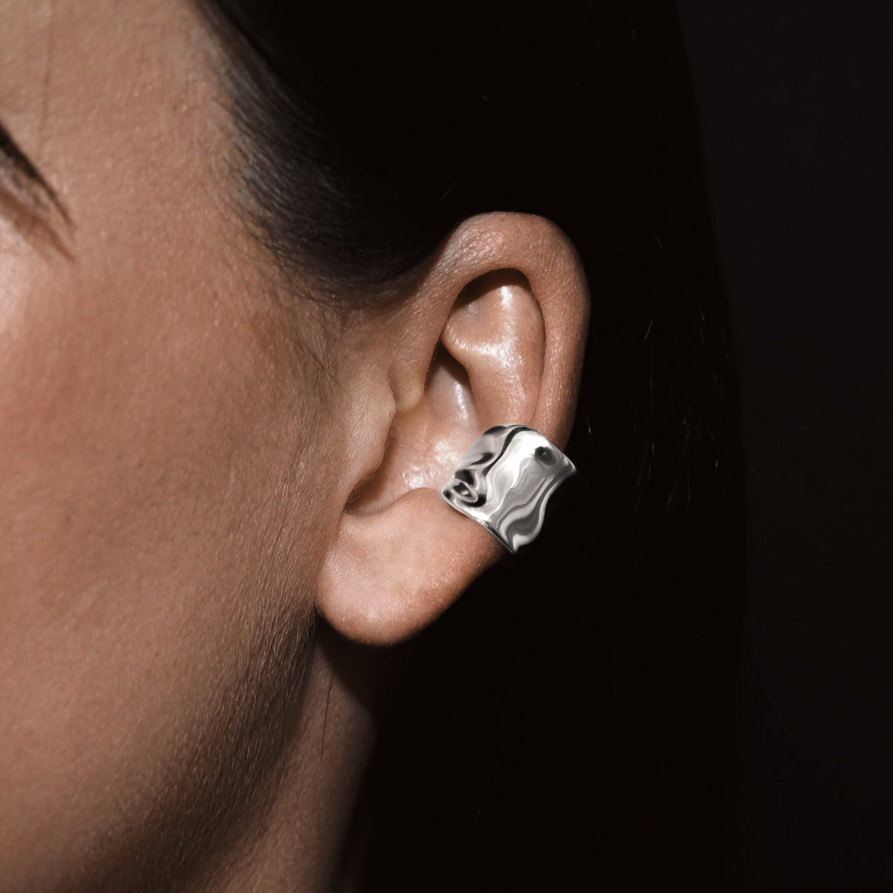 Molten Ara Ear Cuff - Silver