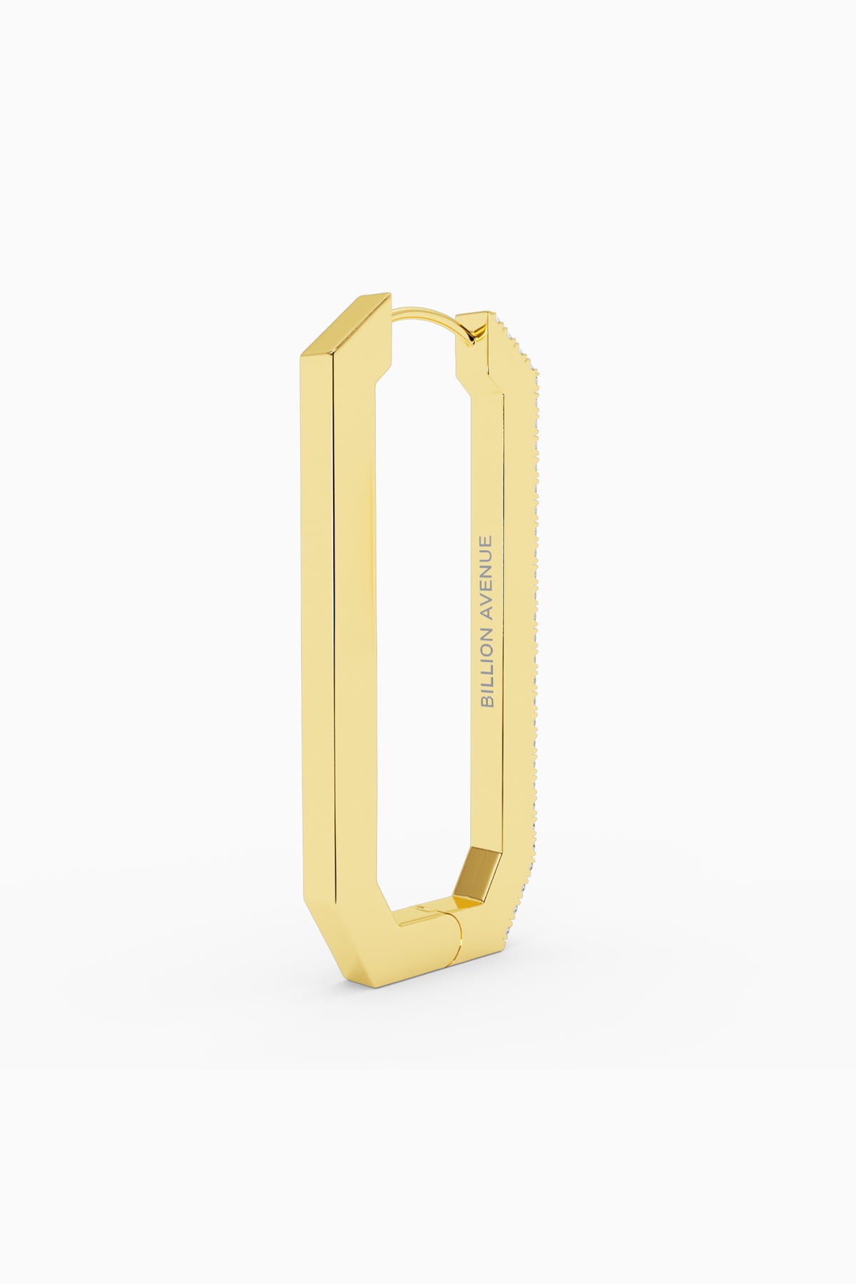 Octa Long Diamond Earring - Gold
