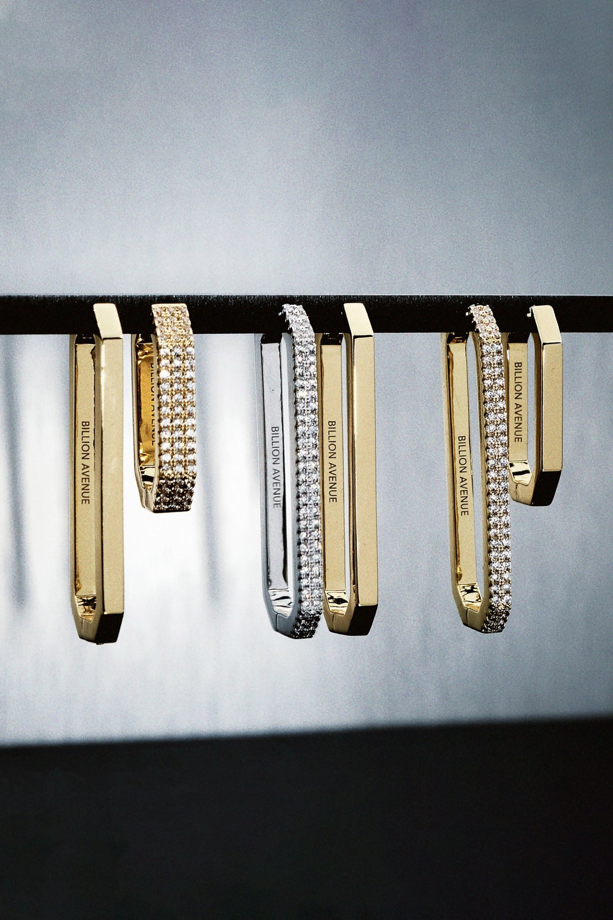 Octa Long Diamond Earring - Gold