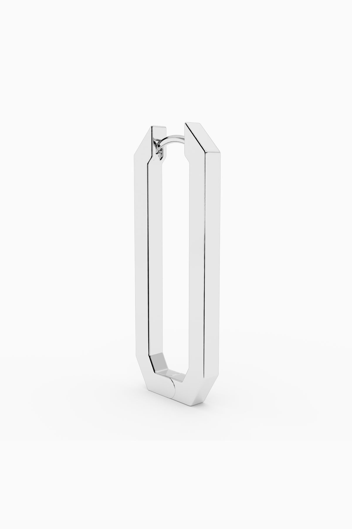 Octa Long Earring - Silver