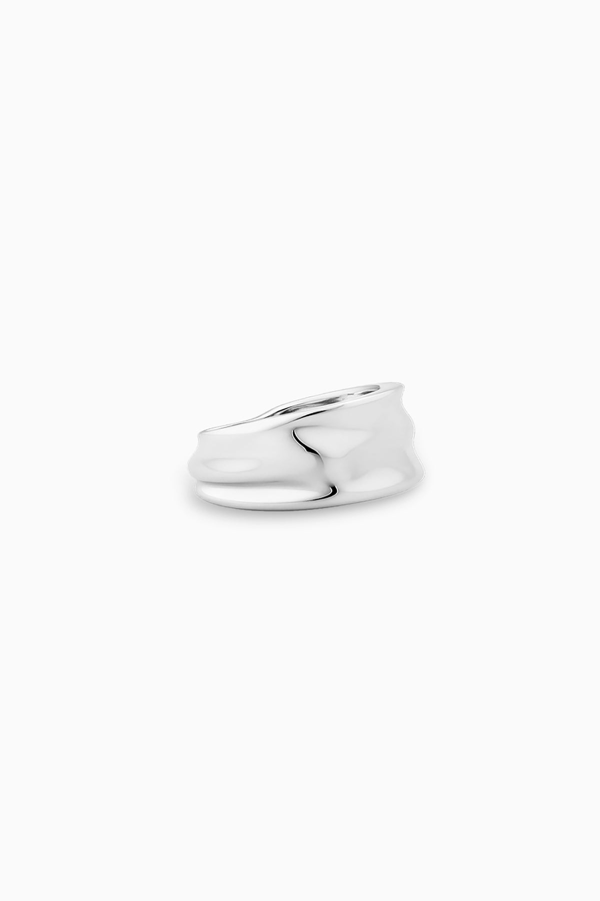 Small Molten Ara Ear Cuff - Silver