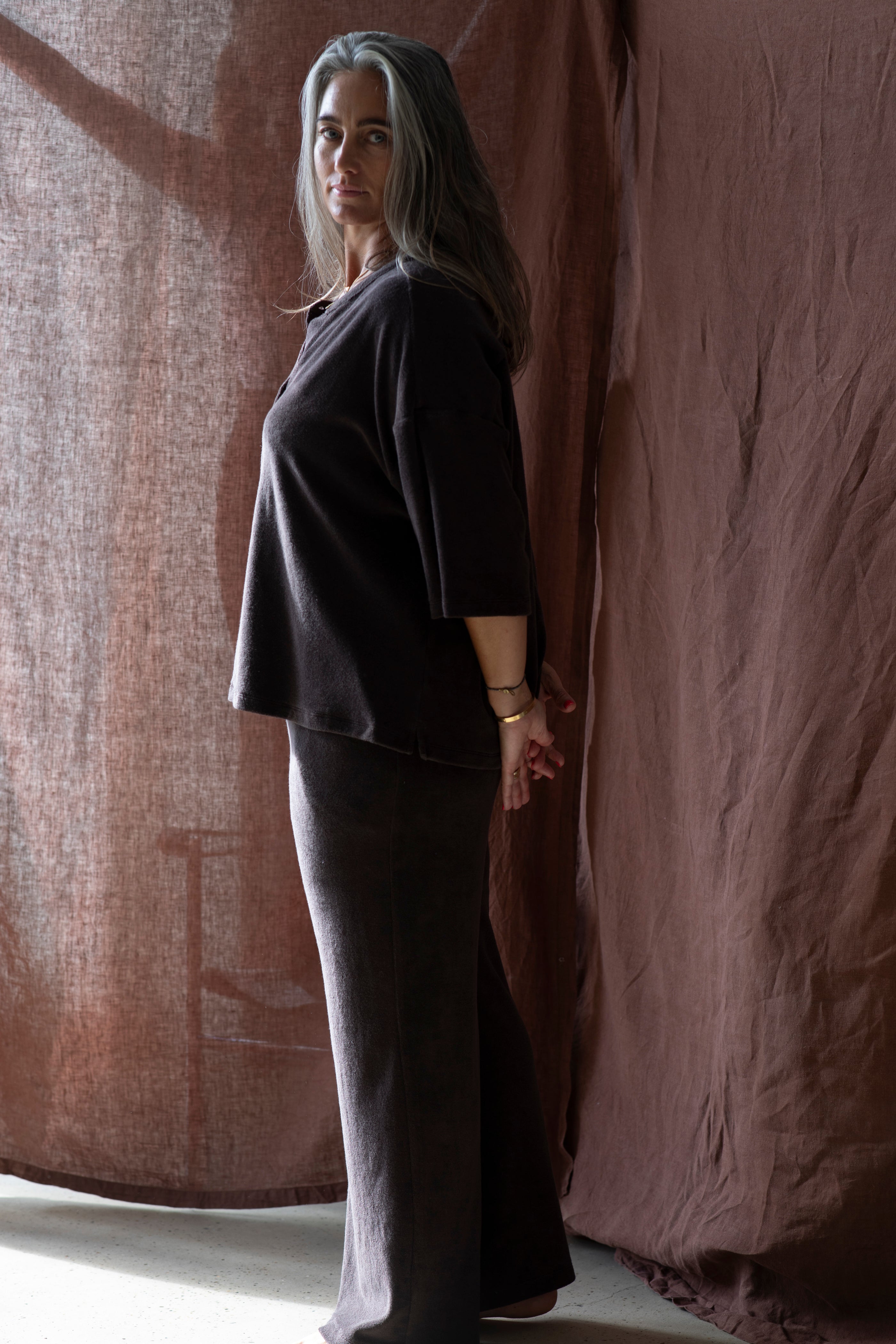  Naram Oversized Shirt - Coffee - RUM Amsterdam