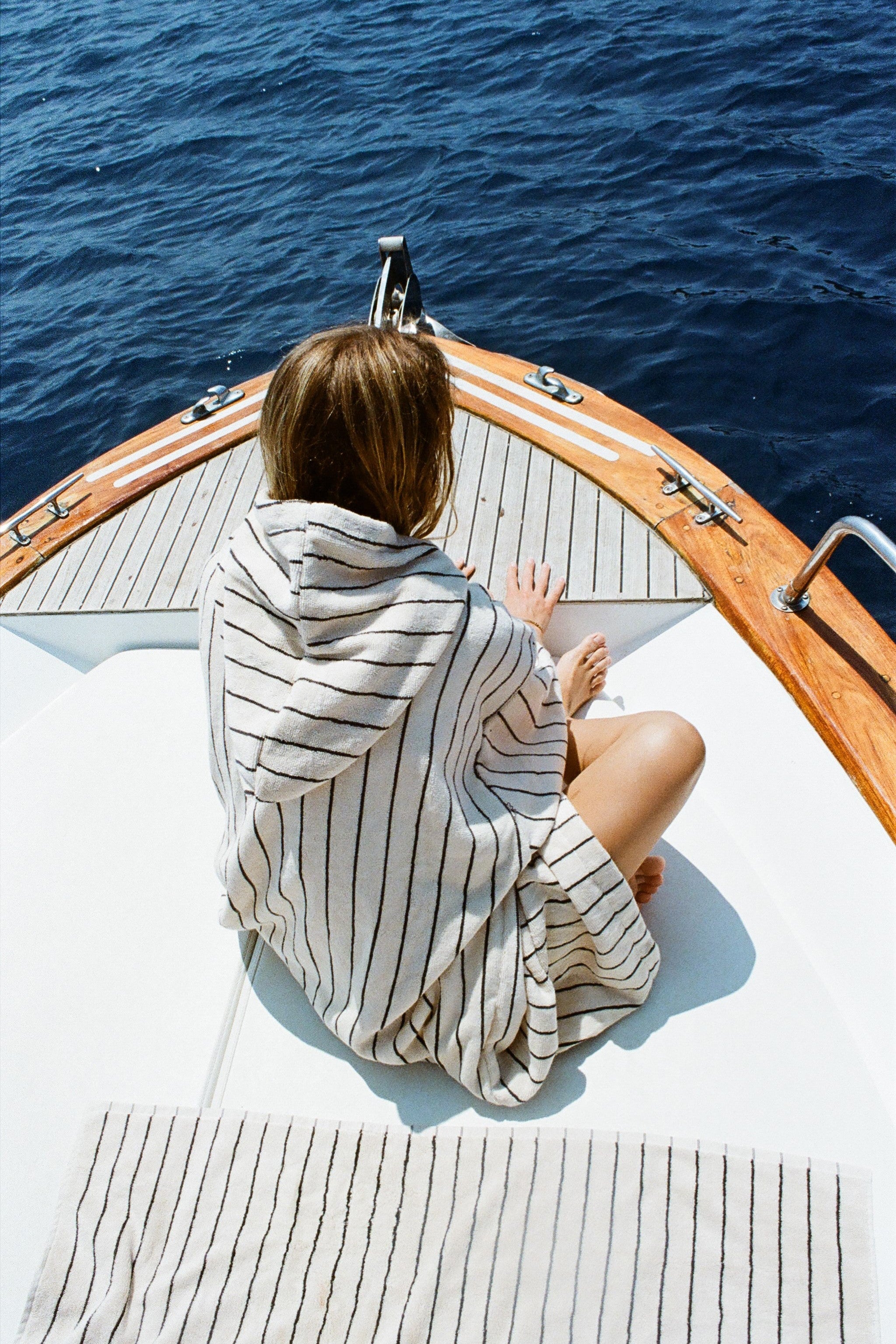  Naram Poncho - Creme & Ink - RUM Amsterdam