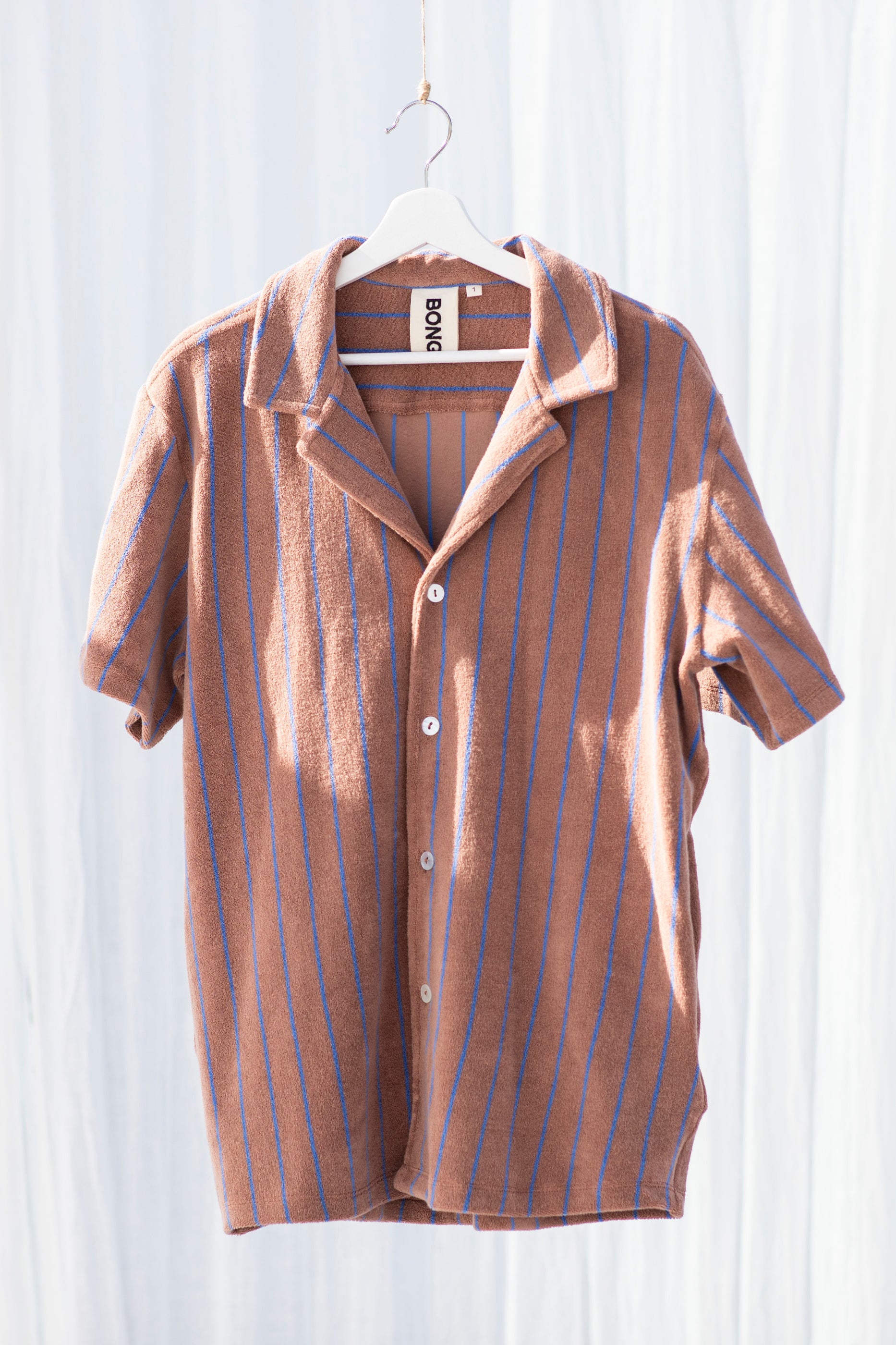  Naram Shirt - Camel & Ultramarine - RUM Amsterdam
