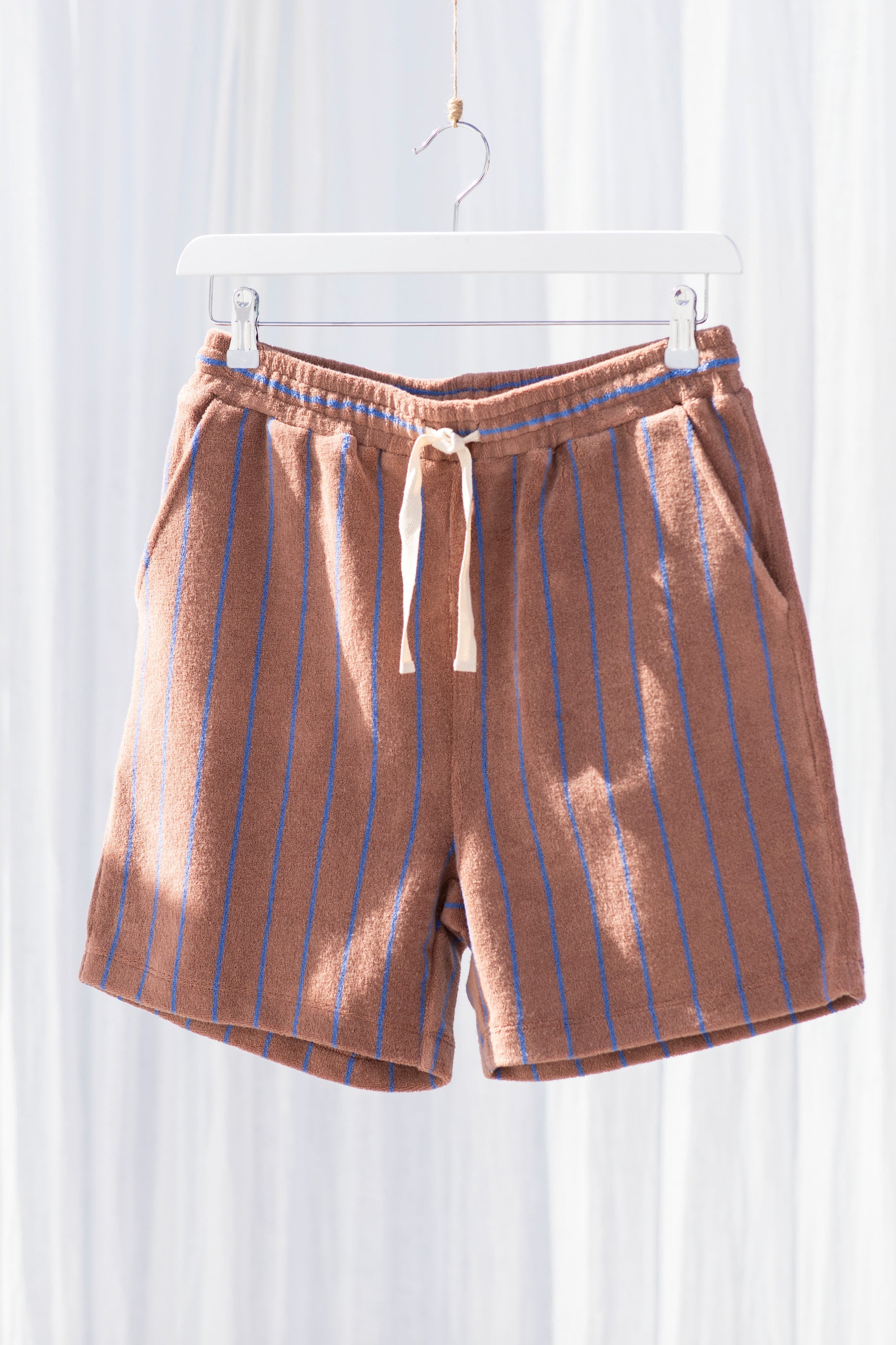  Naram Shorts - Camel & Ultramarine - RUM Amsterdam