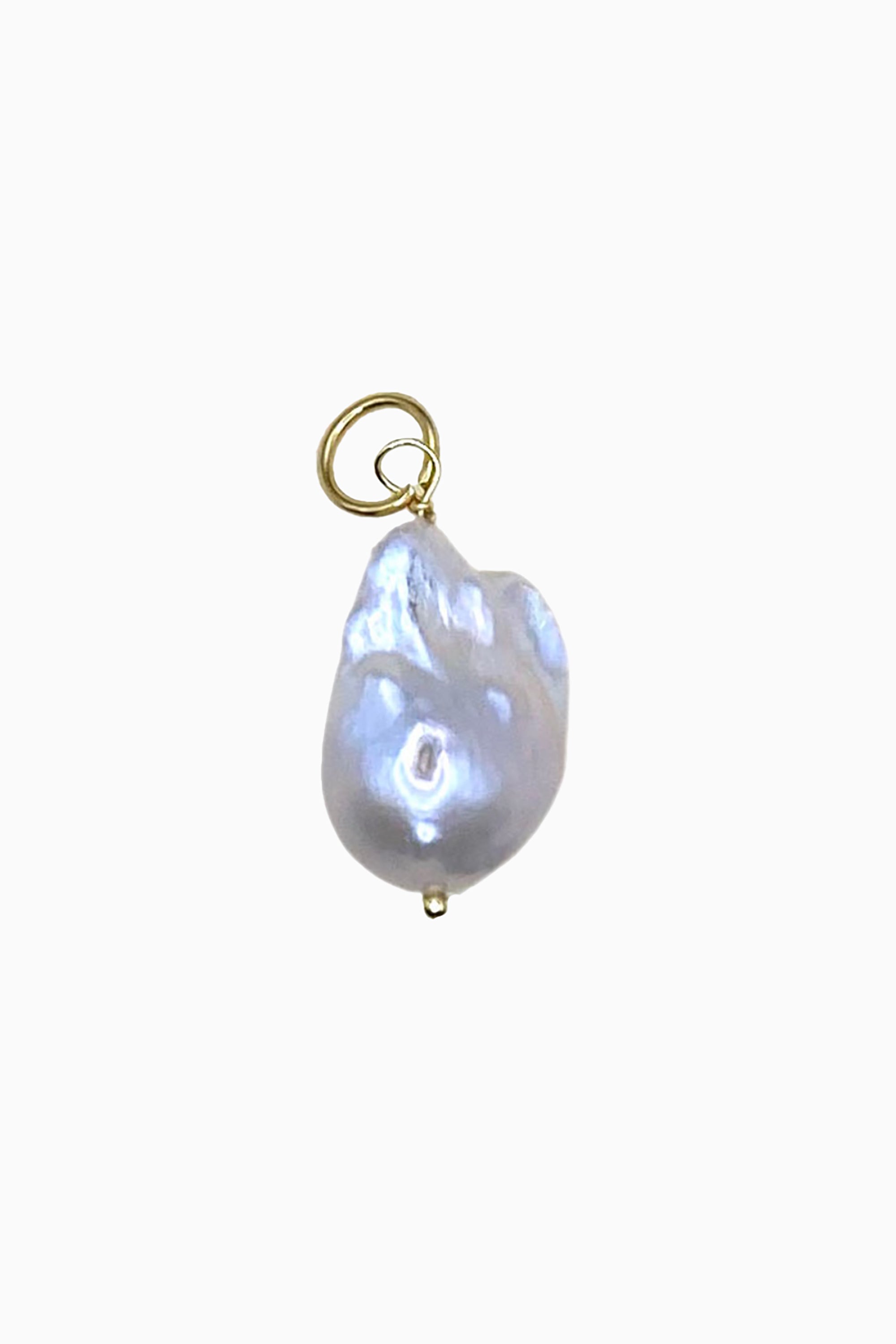 Big Baroque Pearl Pendant - White