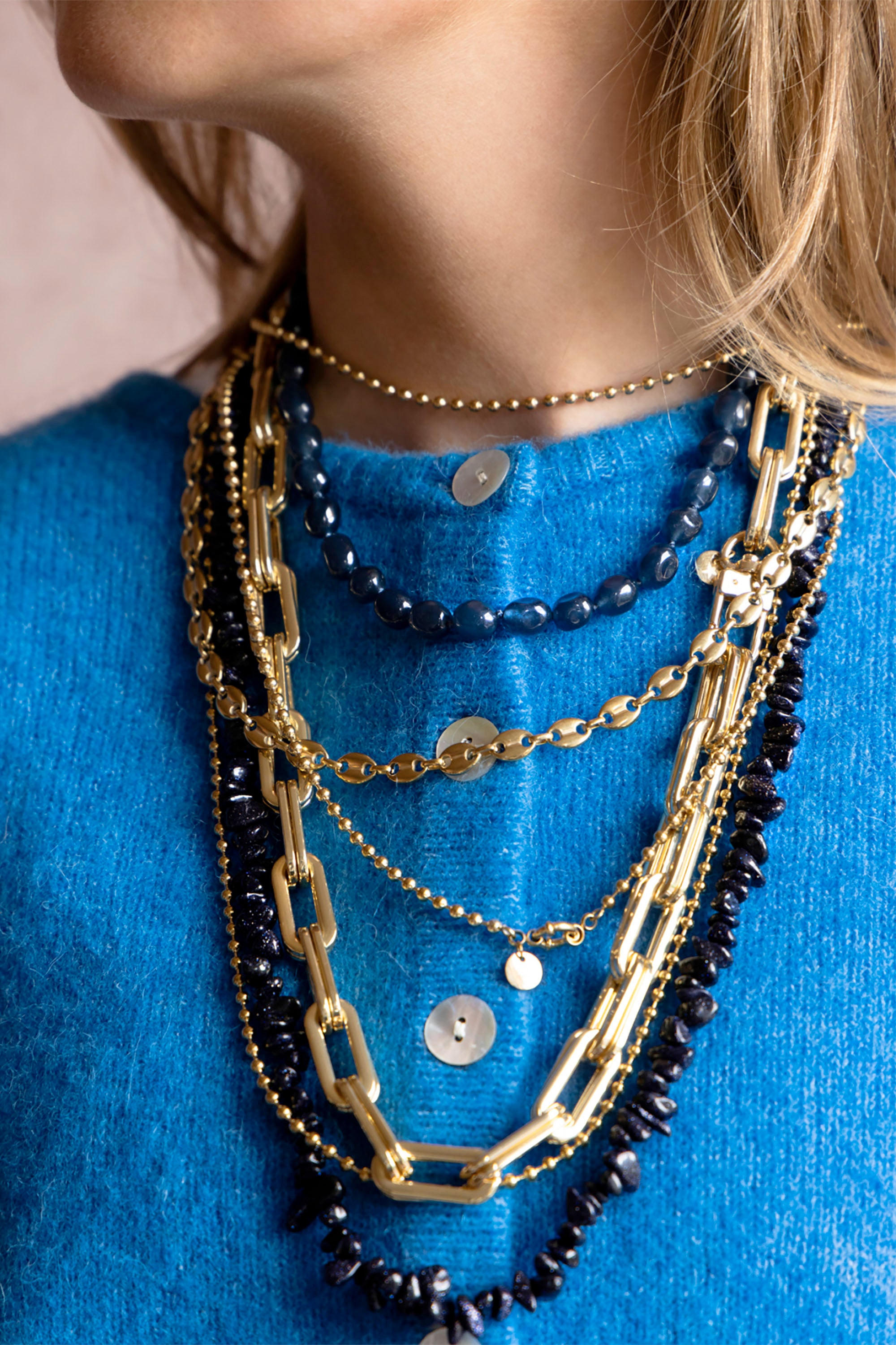 Bobby Necklace - Navy