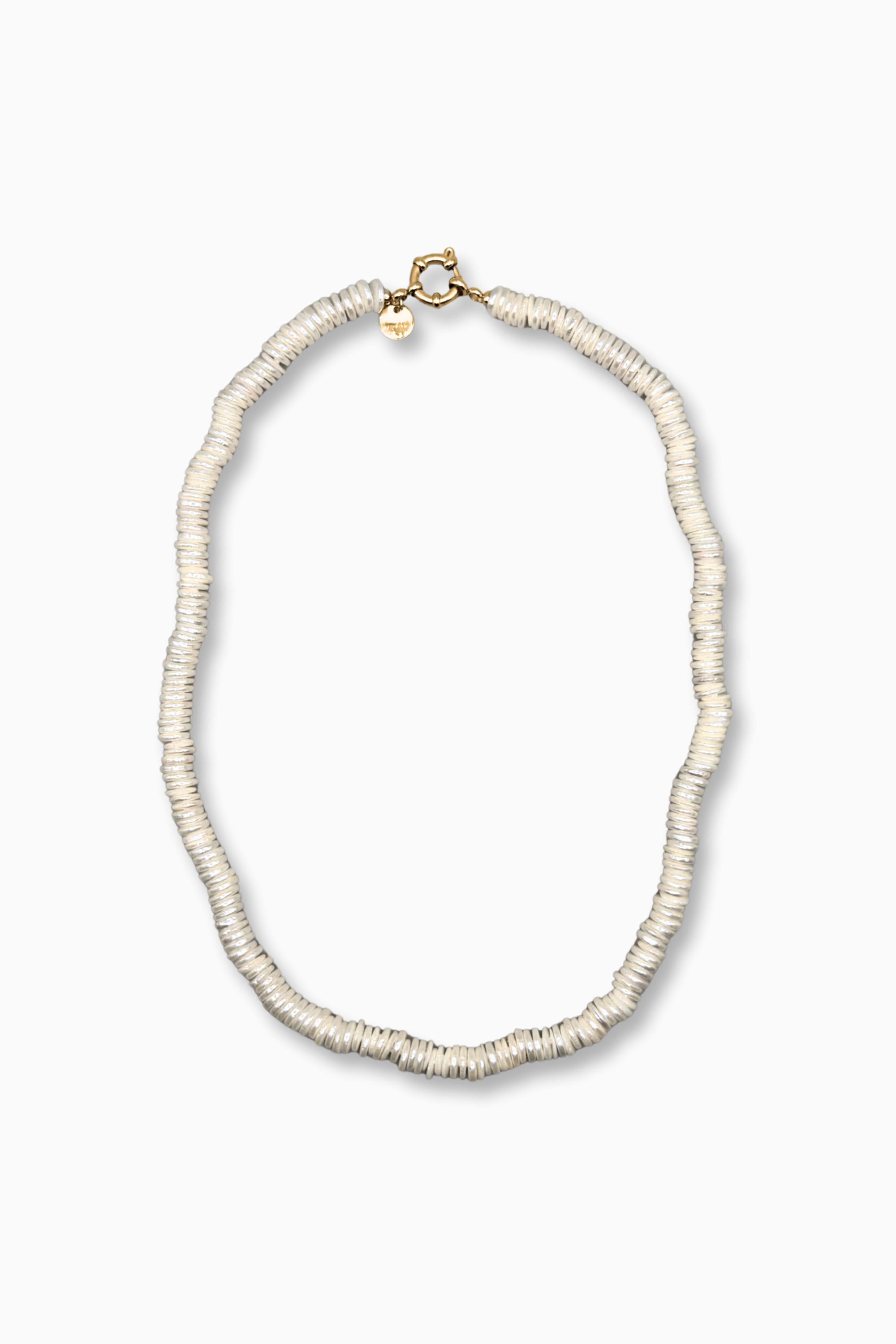 Disco Pearl Necklace - White