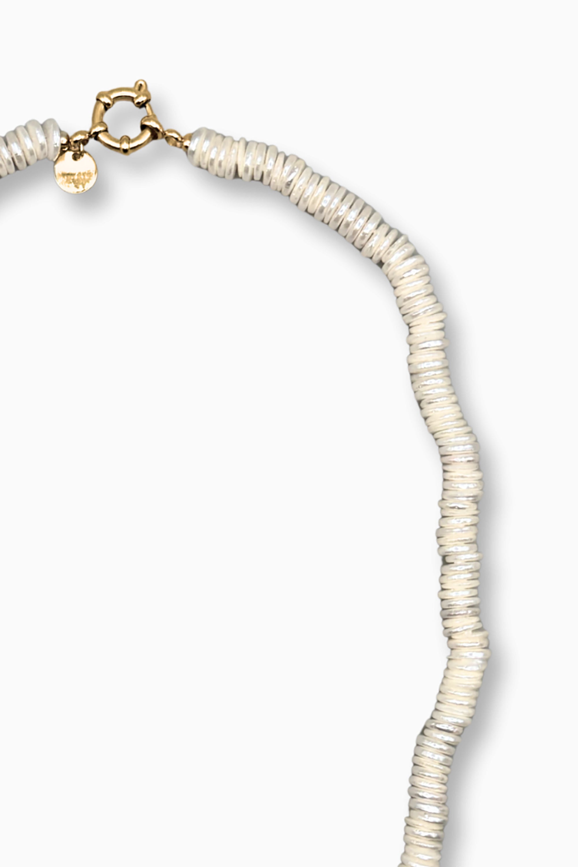 Disco Pearl Necklace - White