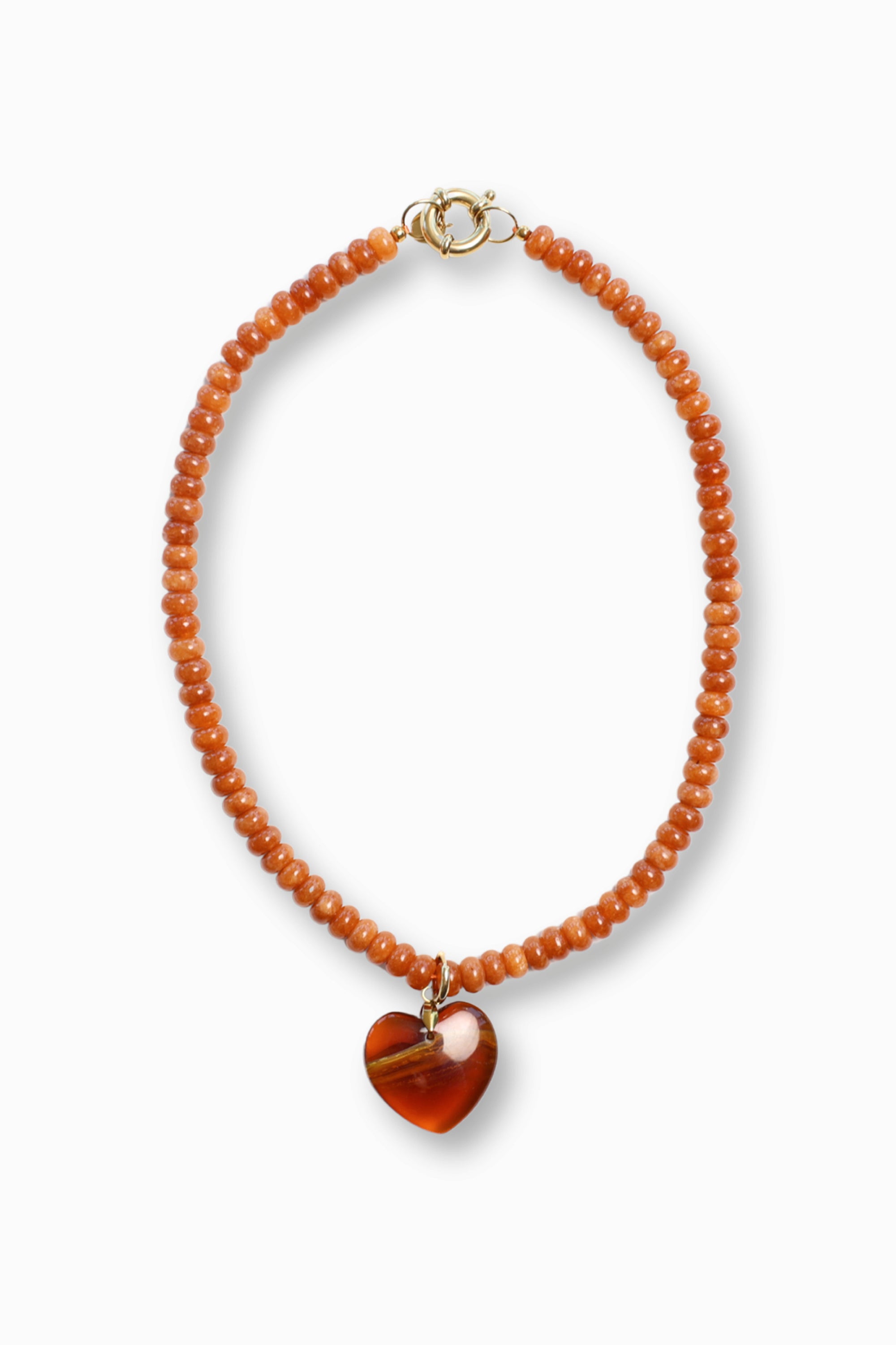 Heart Necklace - Camel
