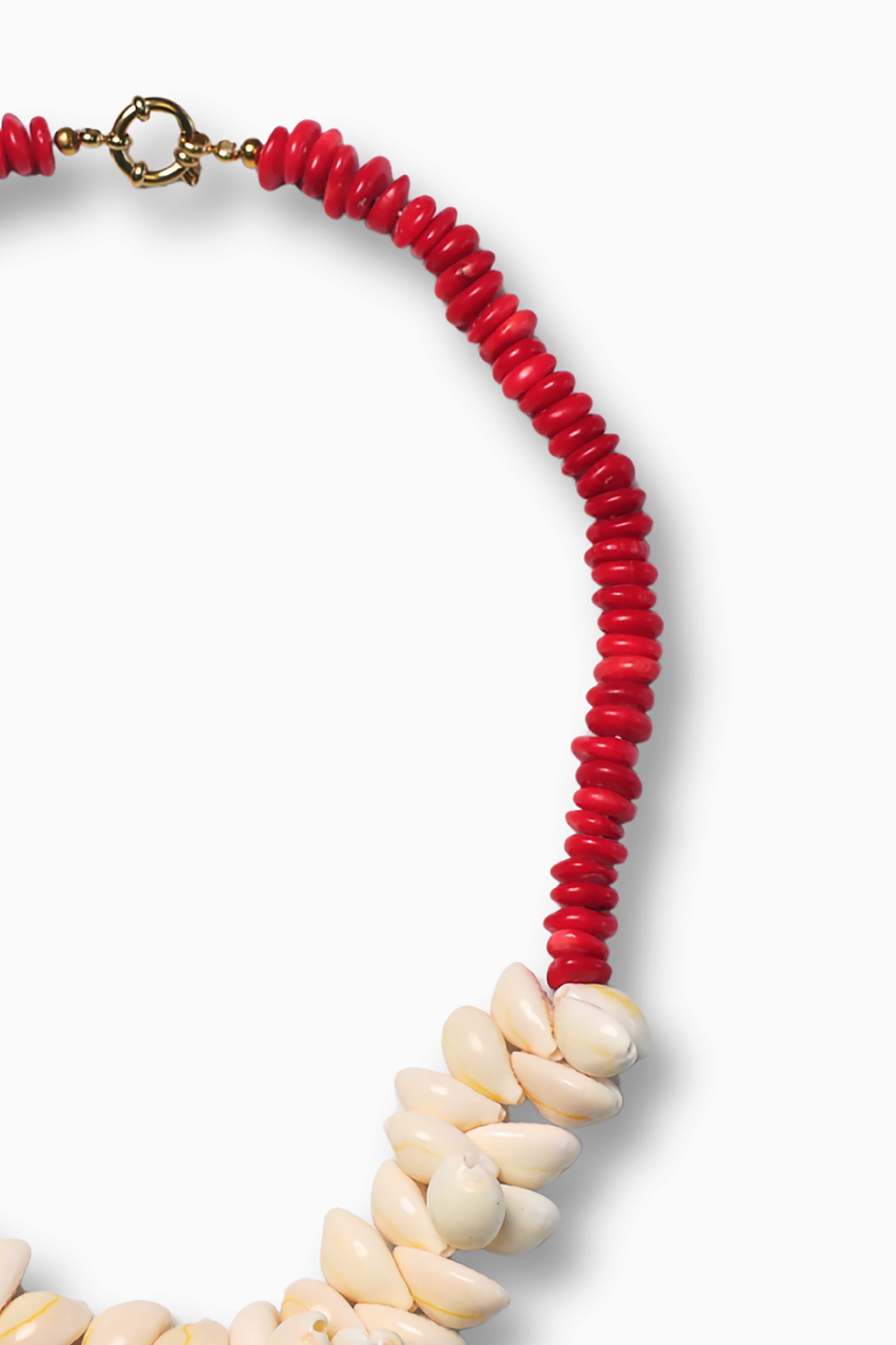 Luc Shell Necklace - Red
