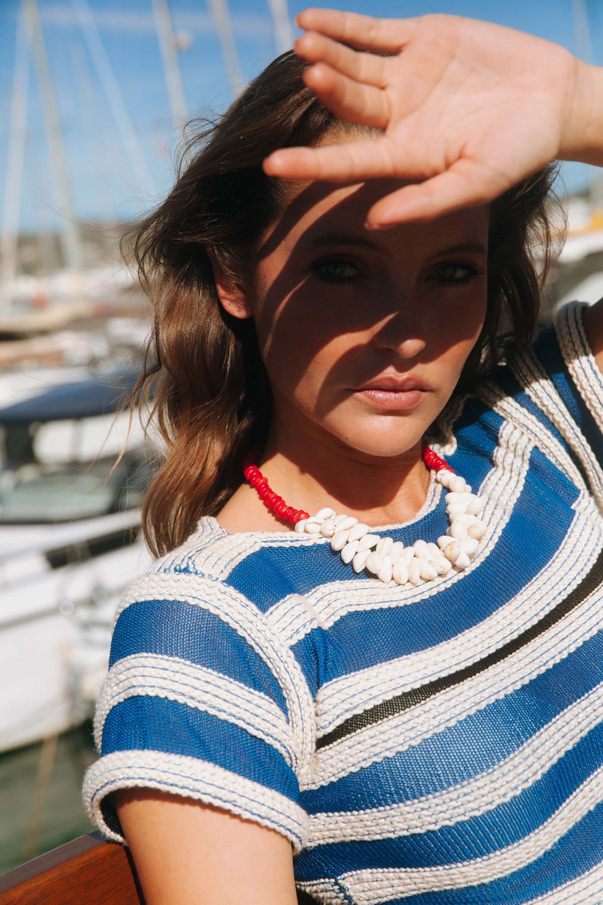 Luc Shell Necklace - Red