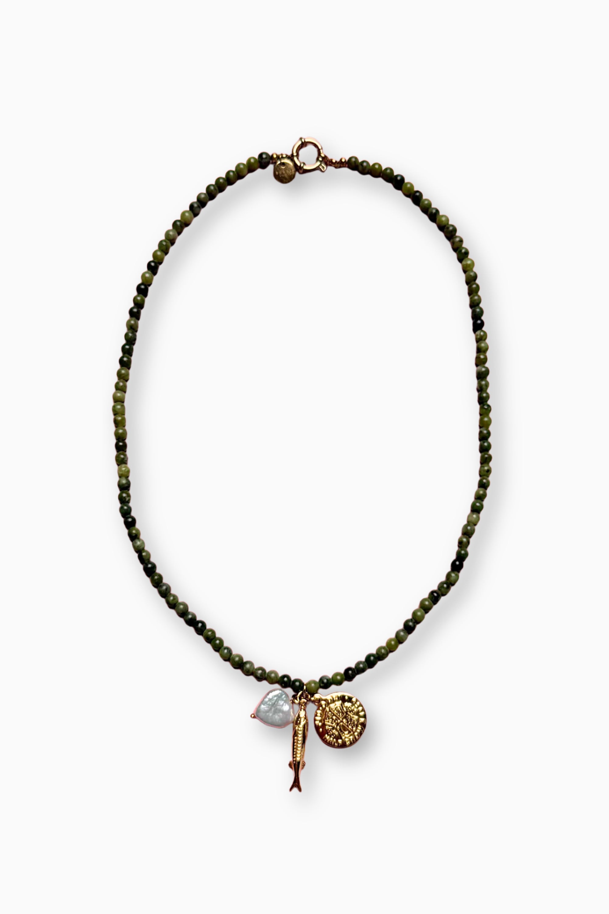 Pendant Trio Necklace - Kaki