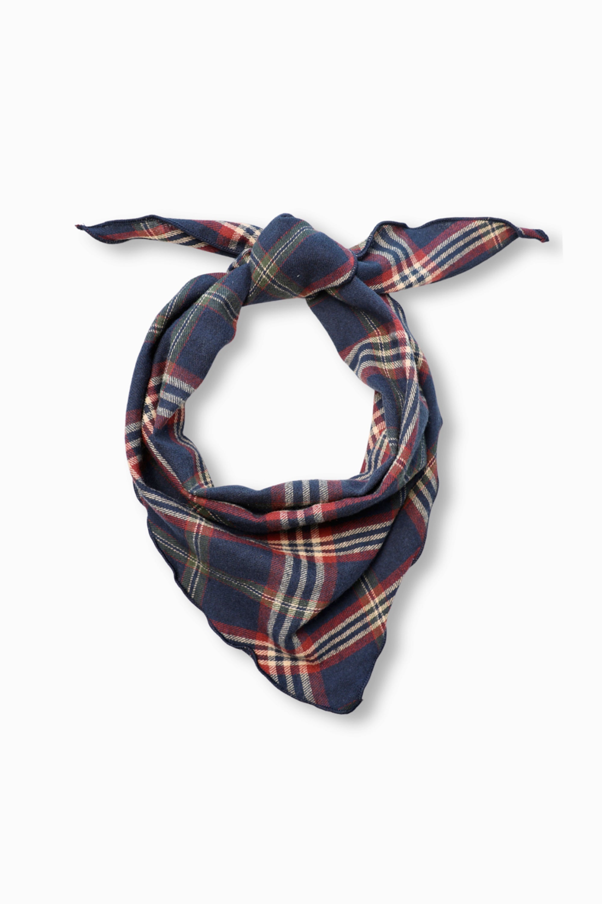 Plaid Scarf - Dark Blue