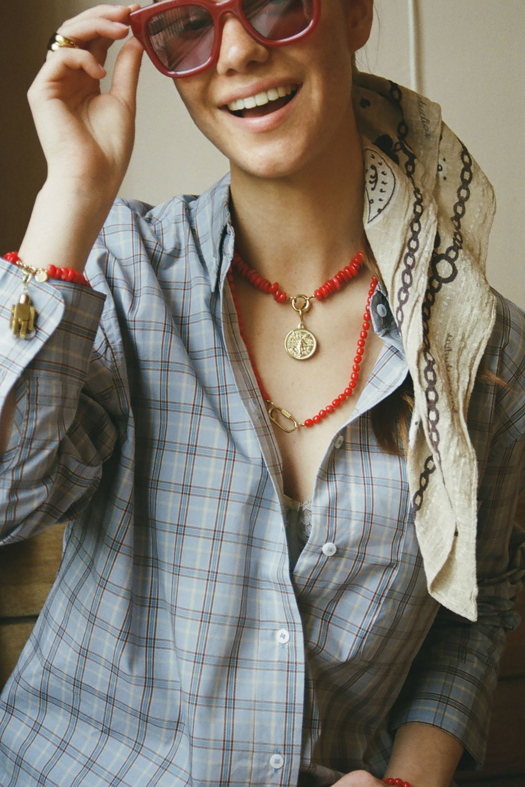 Tommy Knotted Necklace - Red