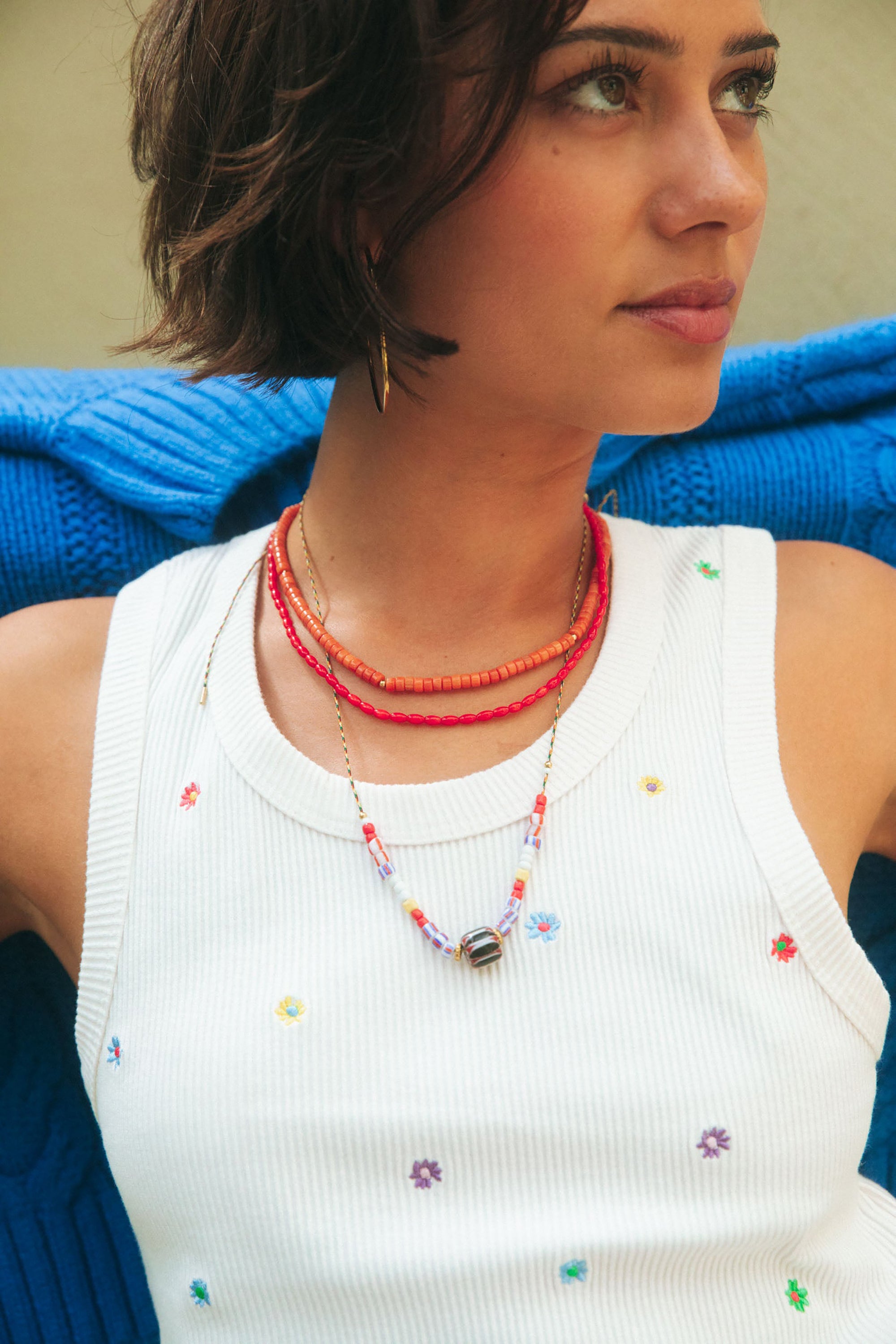 Tommy Necklace - Orange Gold