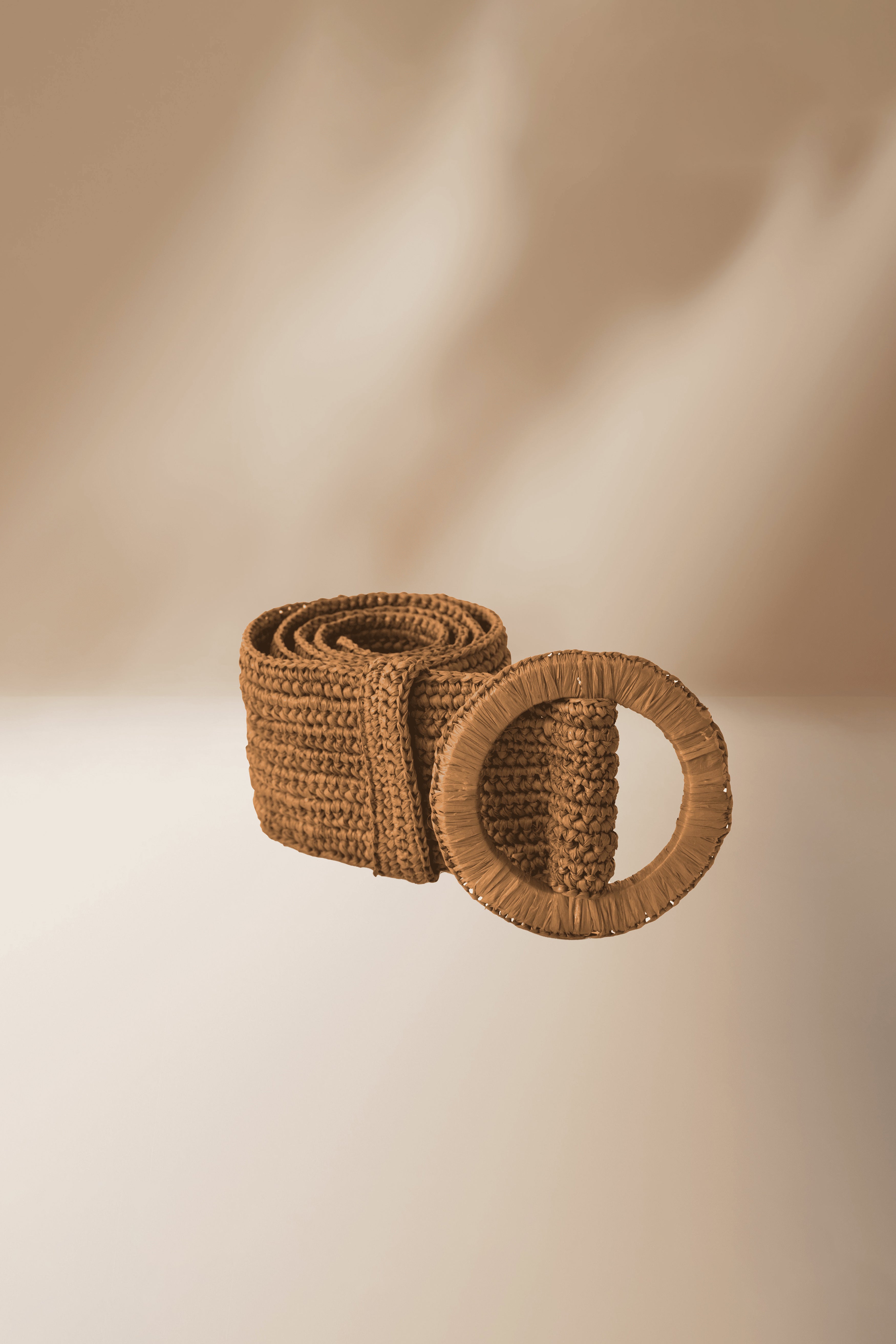 Nahia Raffia Belt - Tea