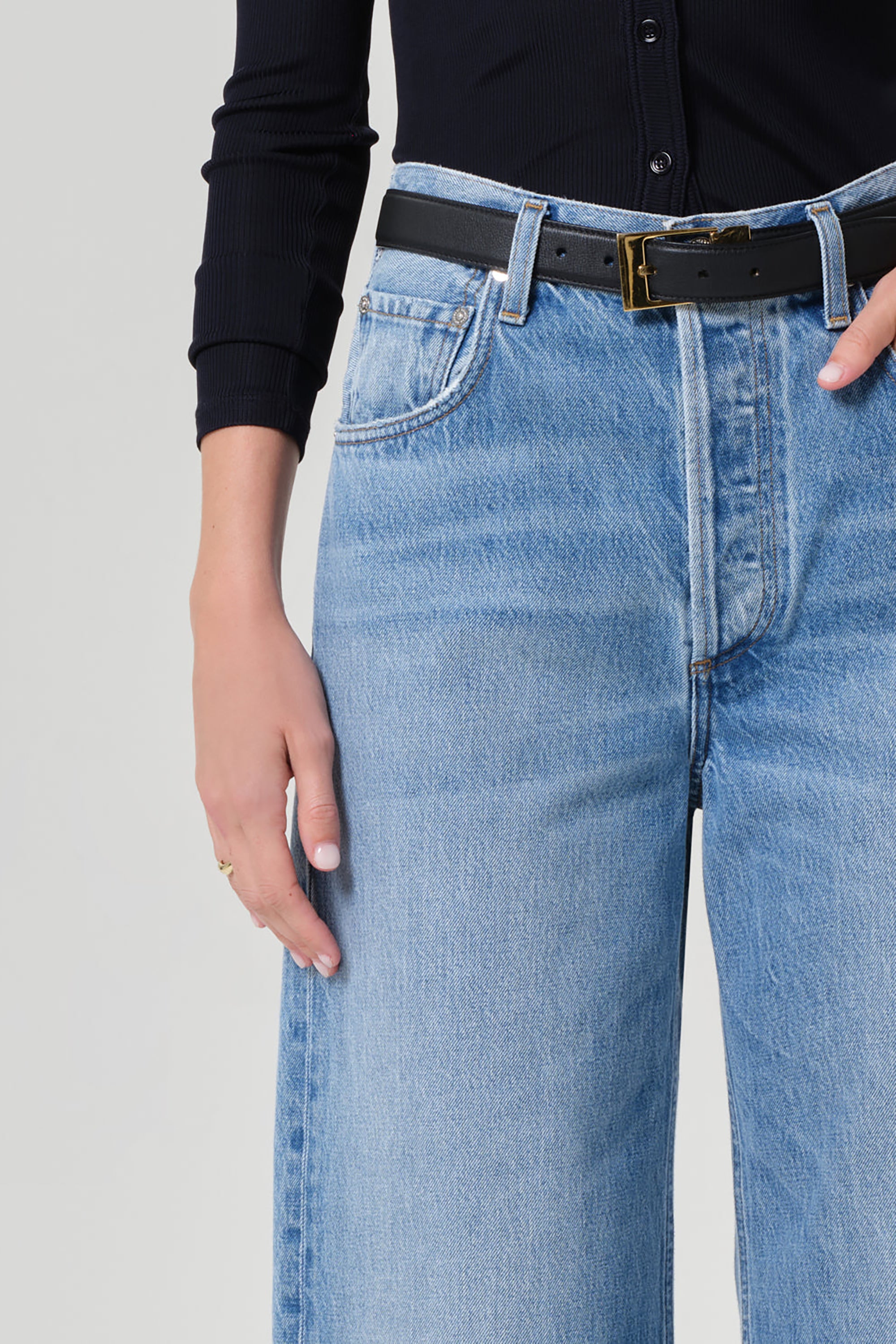 Ayla Raw Hem Crop Jeans - Honour