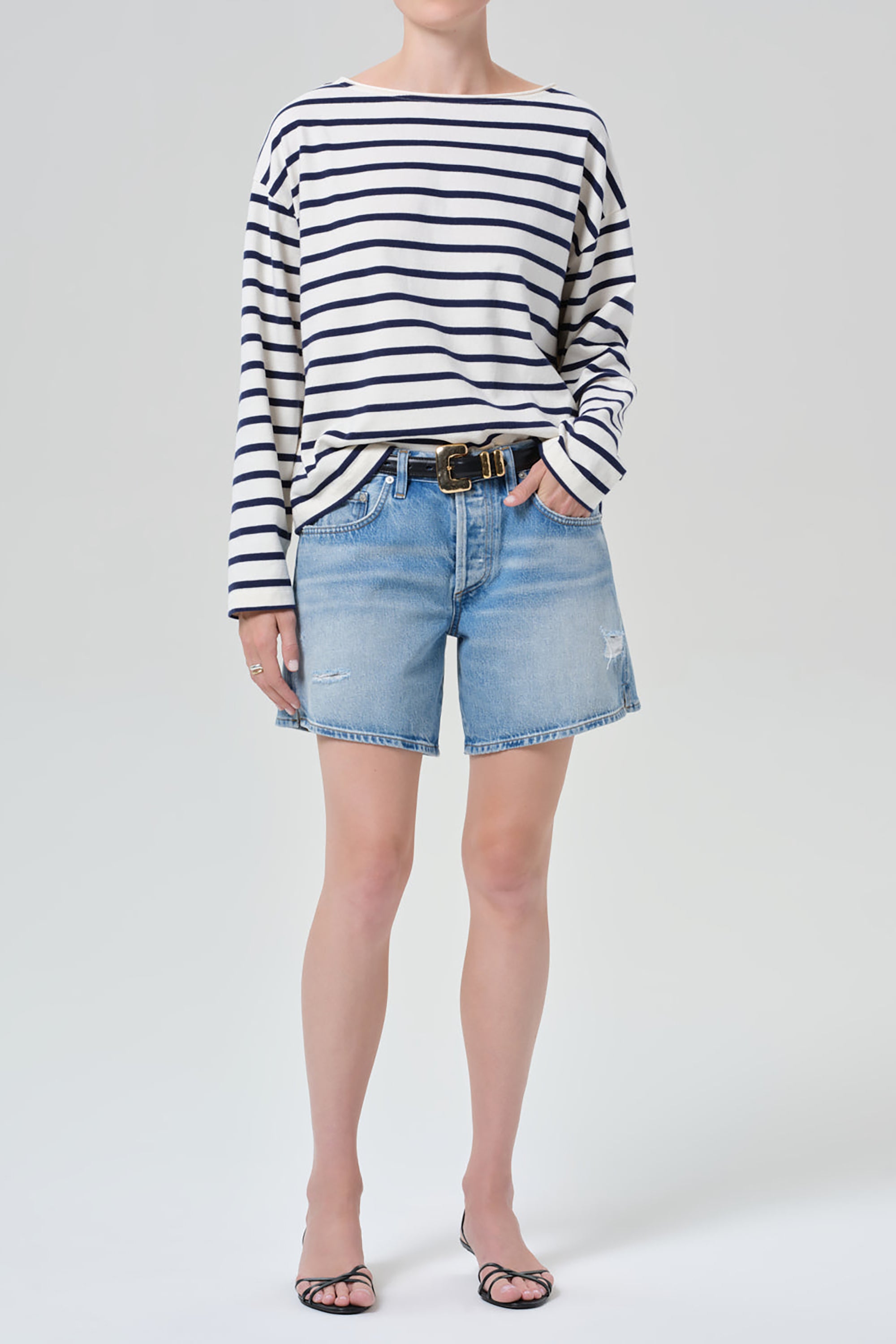 Billie Relaxed Denim Shorts - Sparrow