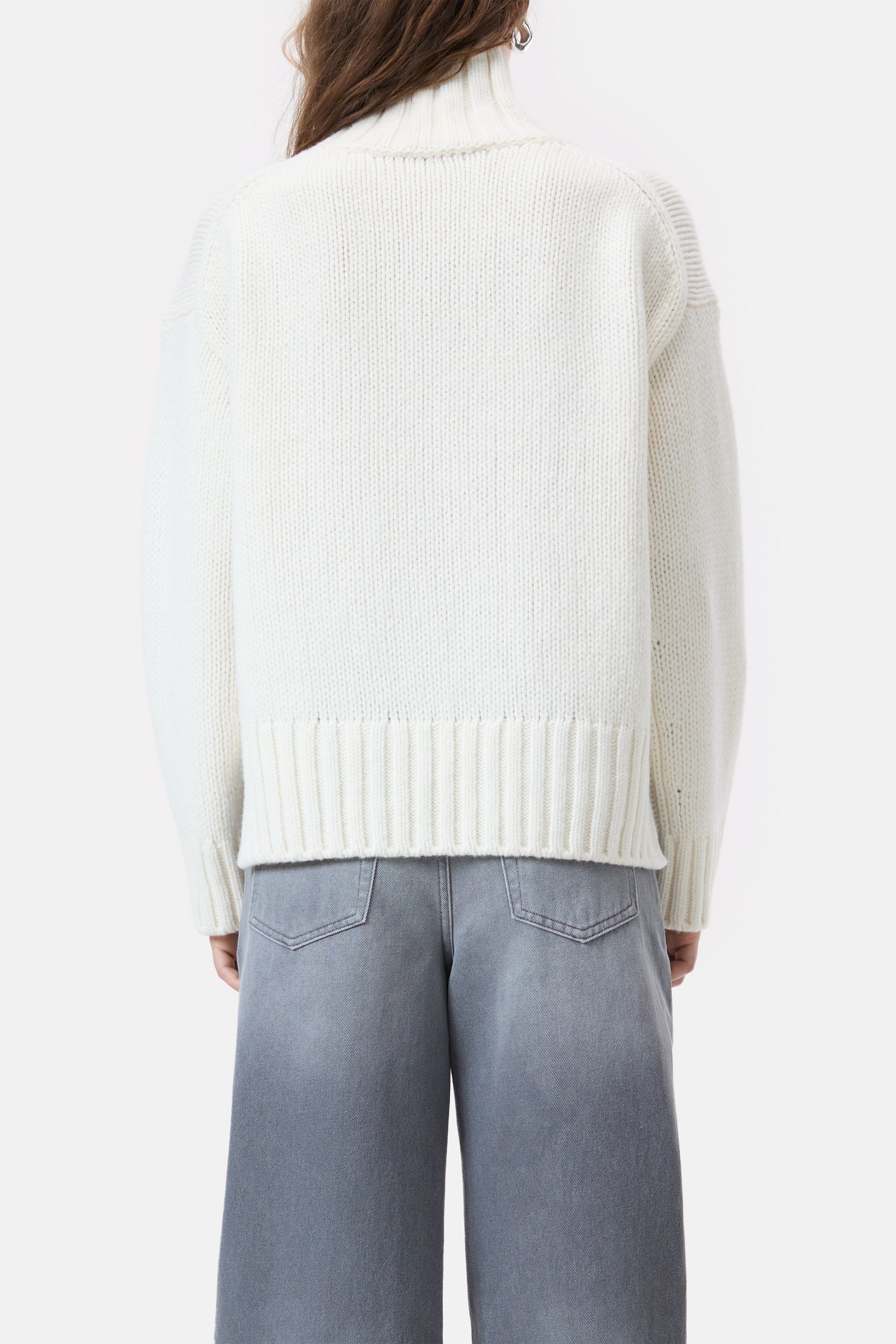 Roll Neck Long Sleeves - Ivory