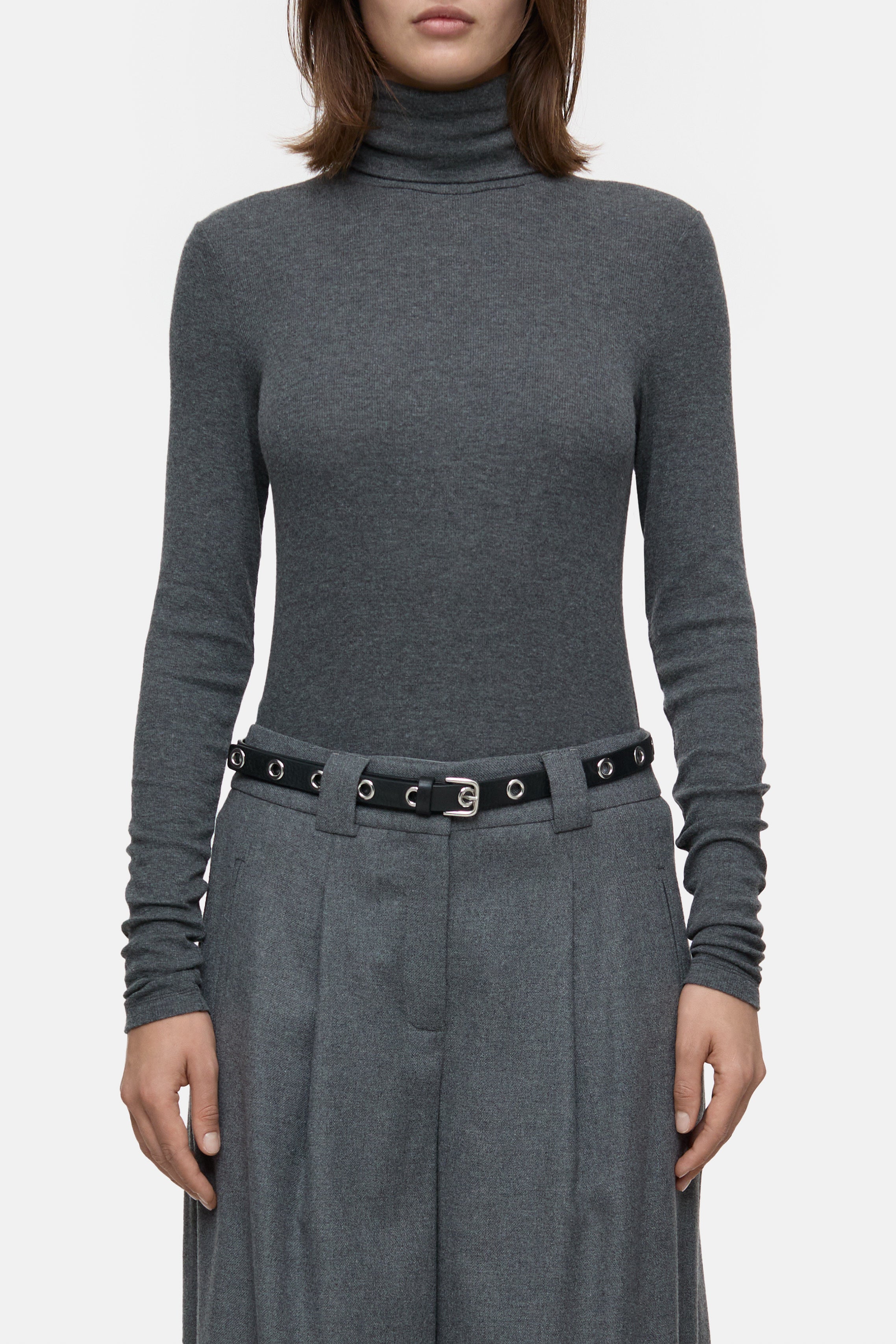 Grey long sleeve turtleneck hotsell