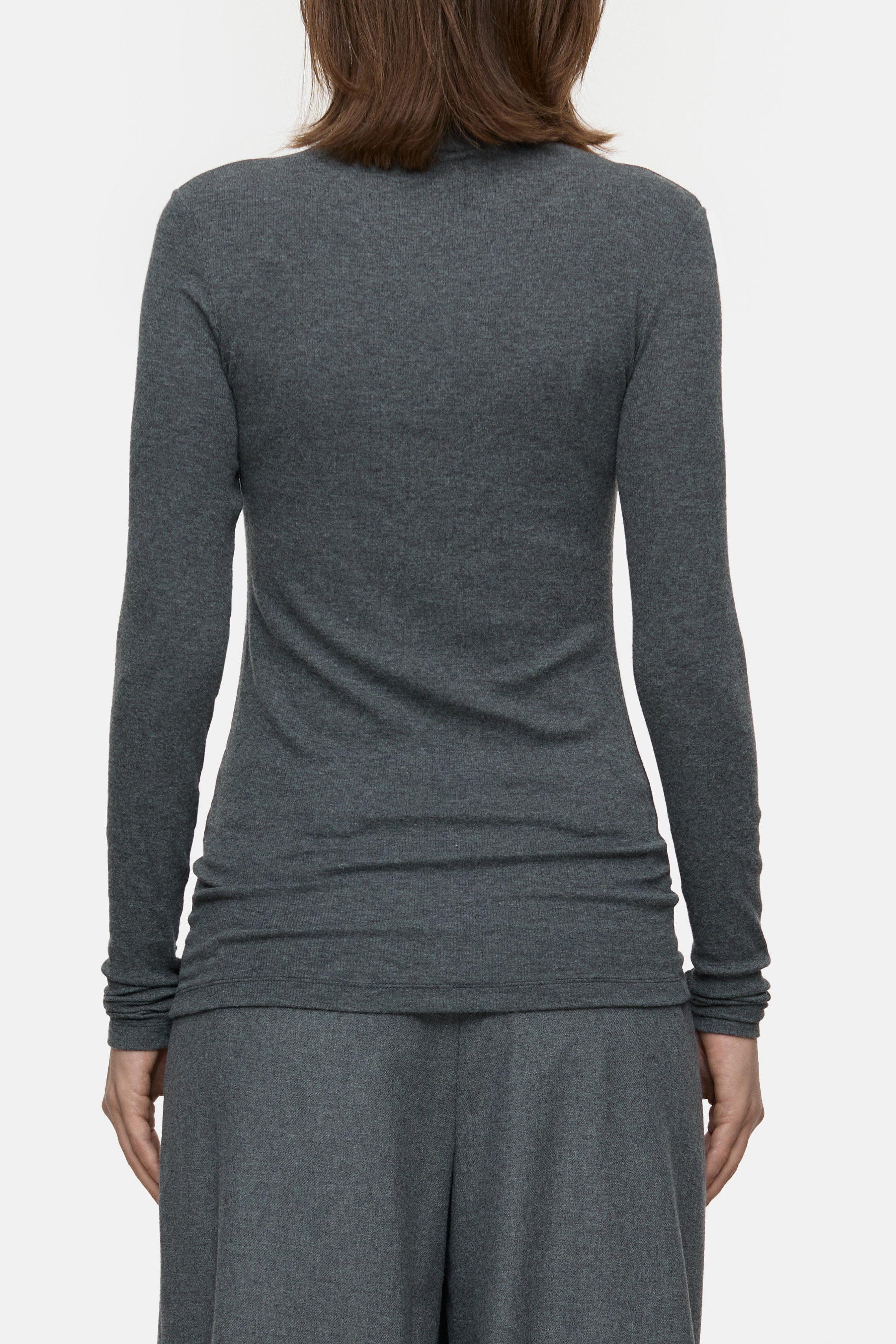 Closed Turtle Neck Long Sleeve - Dark Grey Melange - RUM Amsterdam