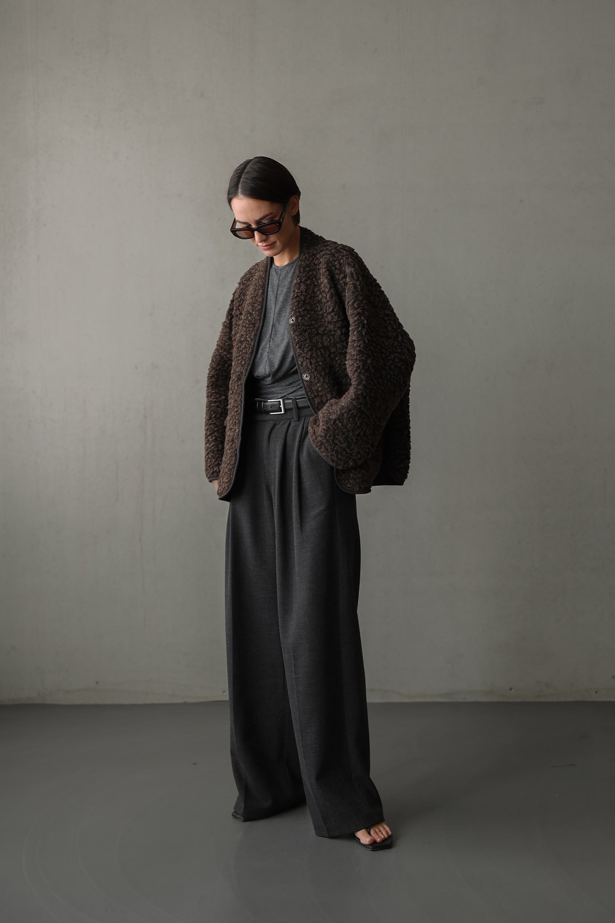 Athena Teddy Jacket - Fudge