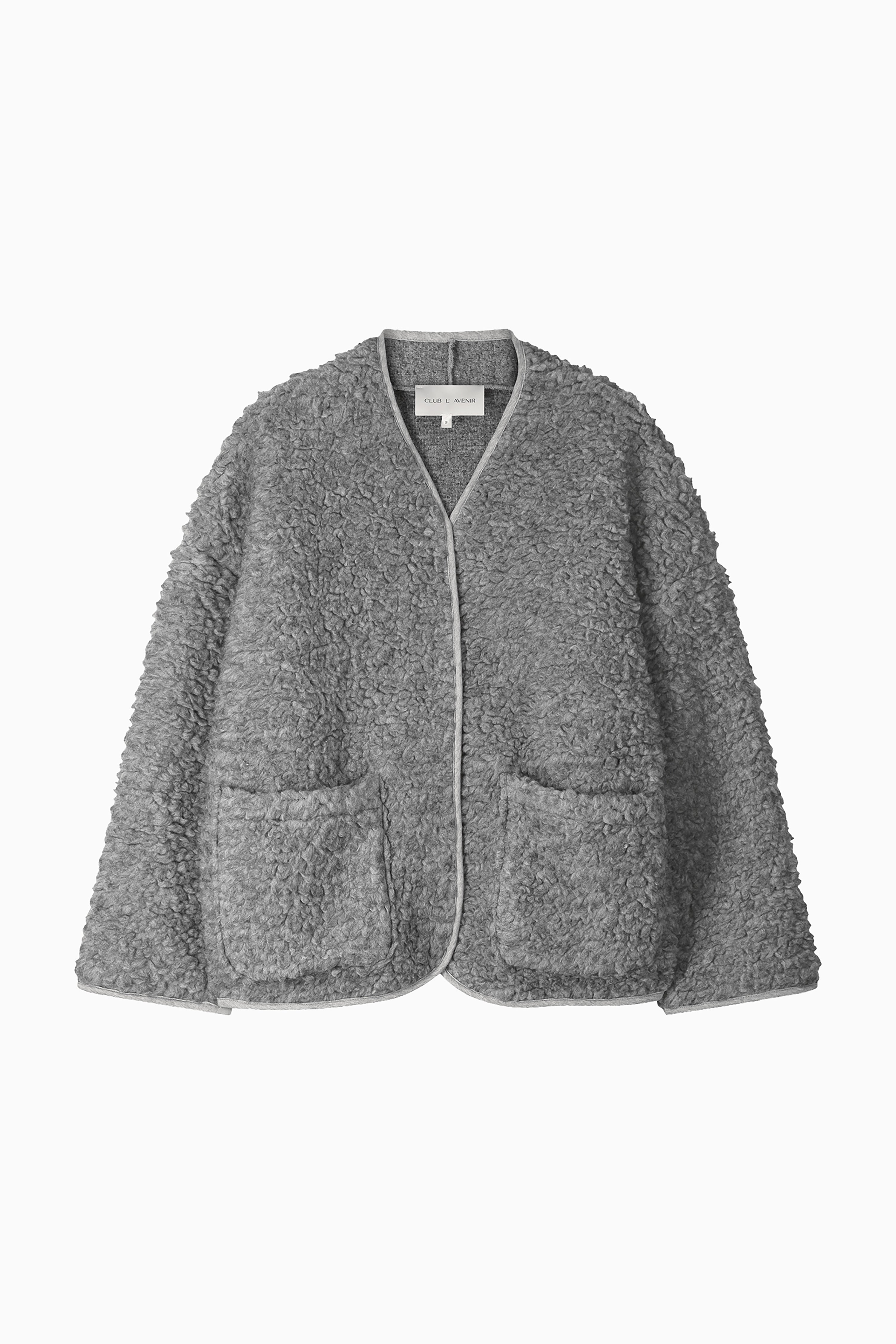 Athena Teddy Jacket - Grey Melange