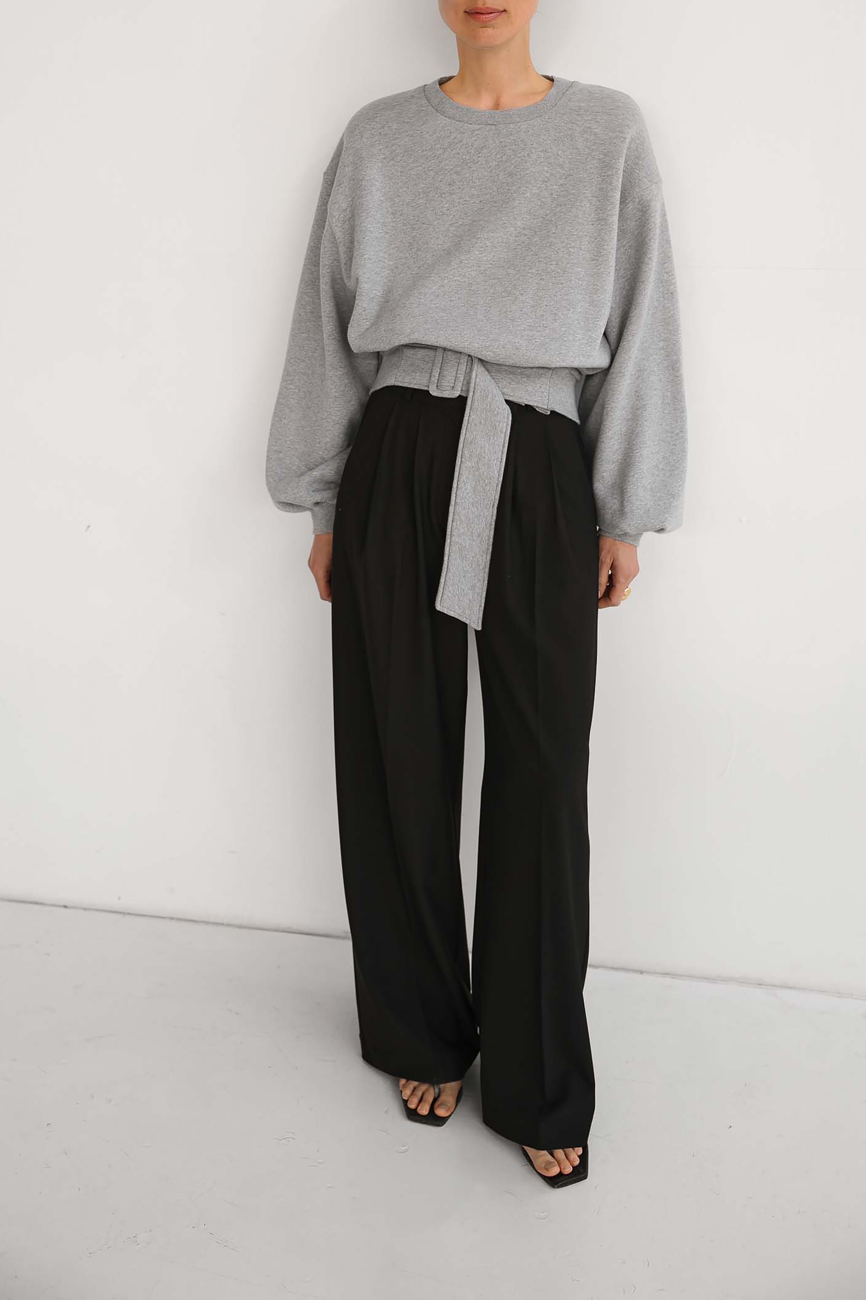 Celis Belt Sweatshirt - Grey Melee