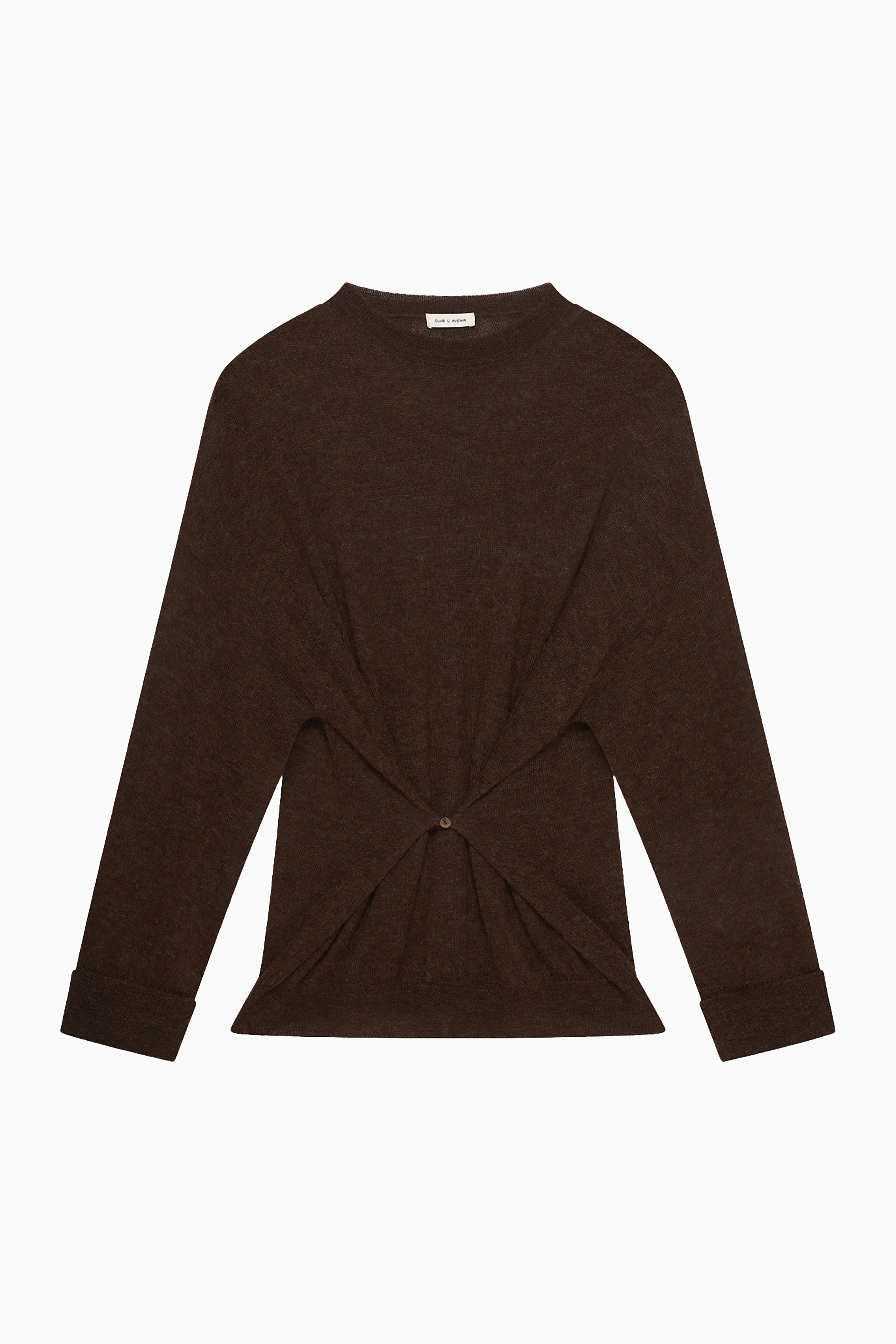 Helene Button Knit Top - Fudge