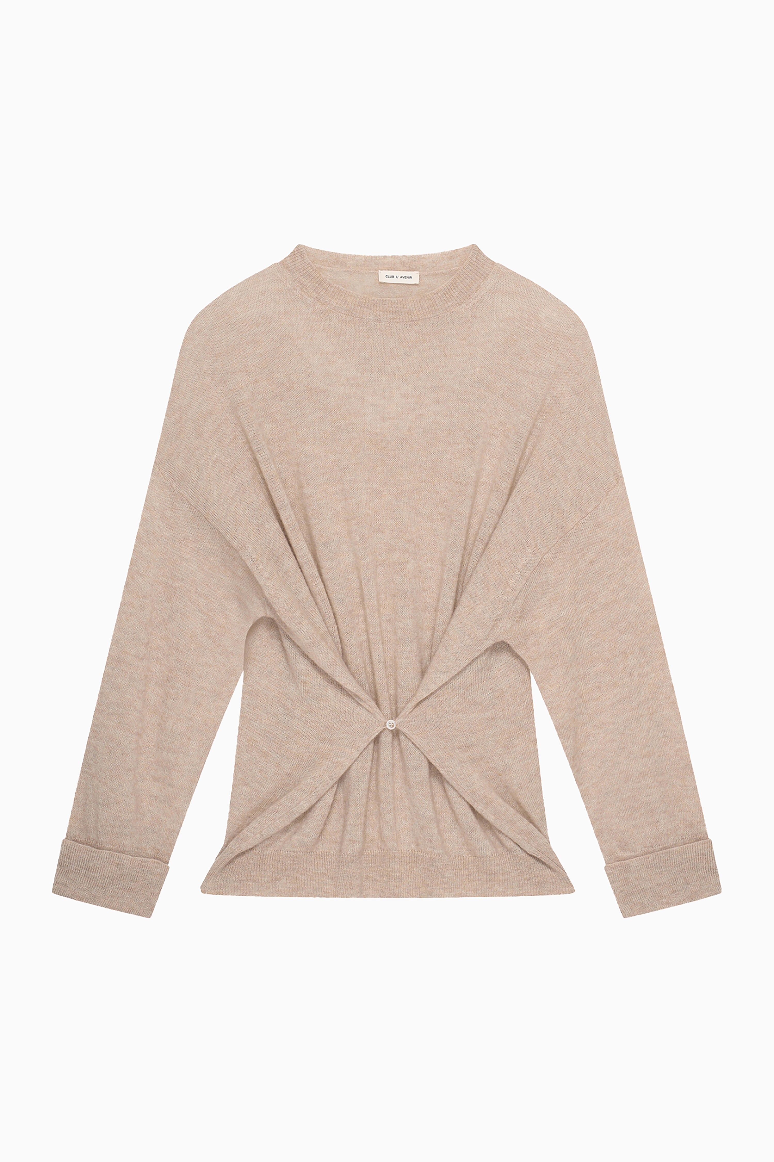 Helene Button Knit Top - Sand