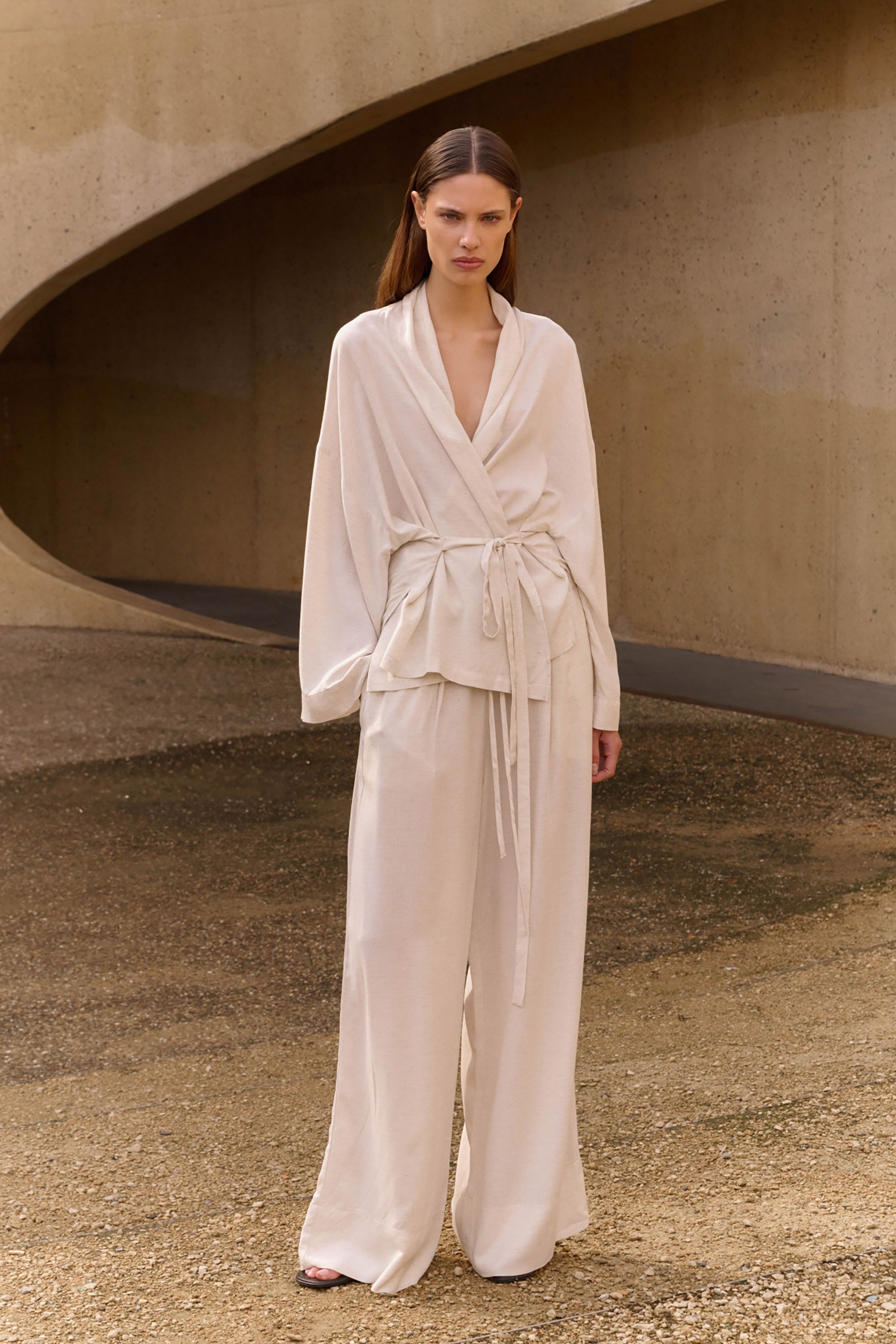 Savanah Blouse - Sand Melange