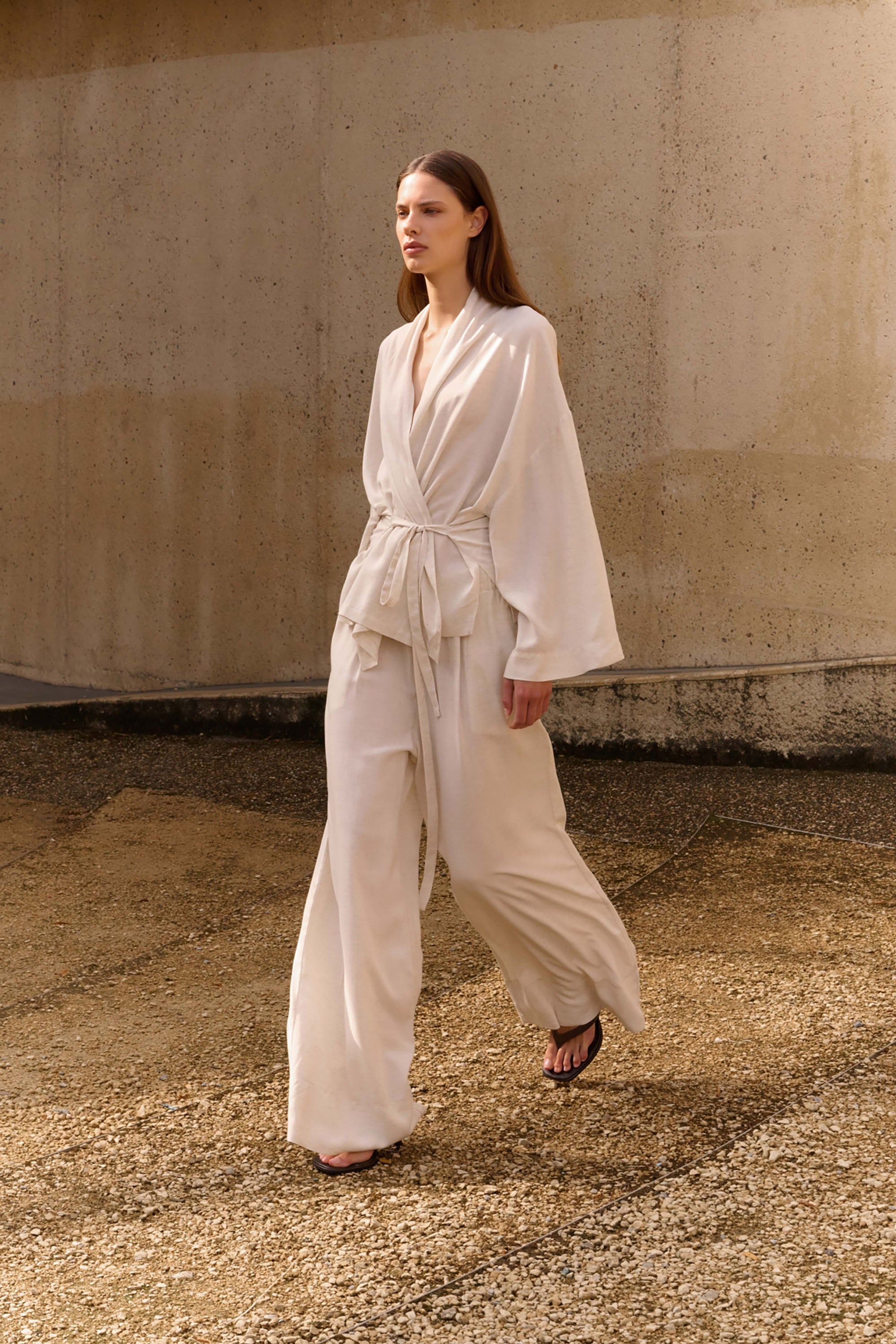 Savanah Blouse - Sand Melange
